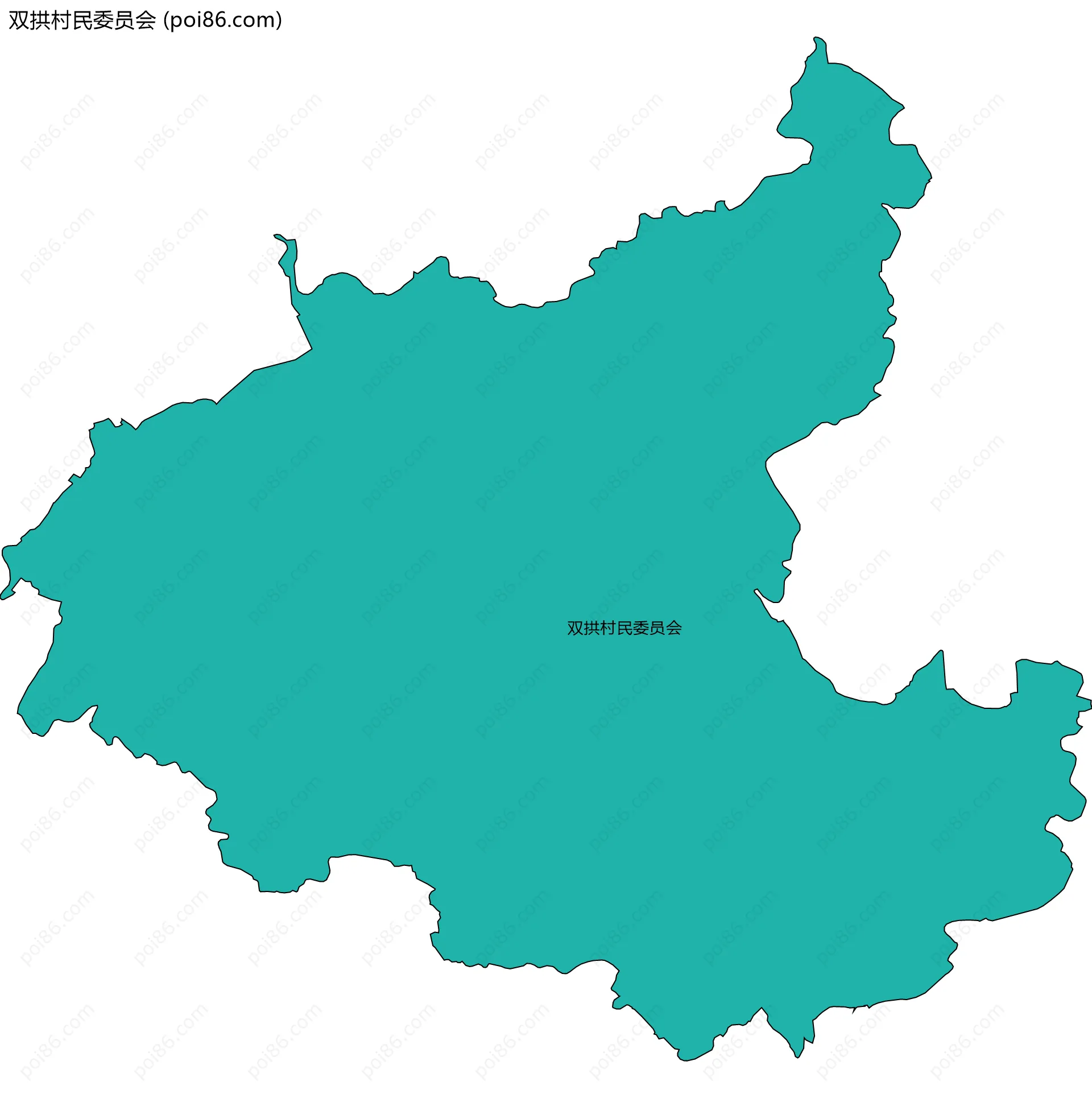 双拱村民委员会边界地图