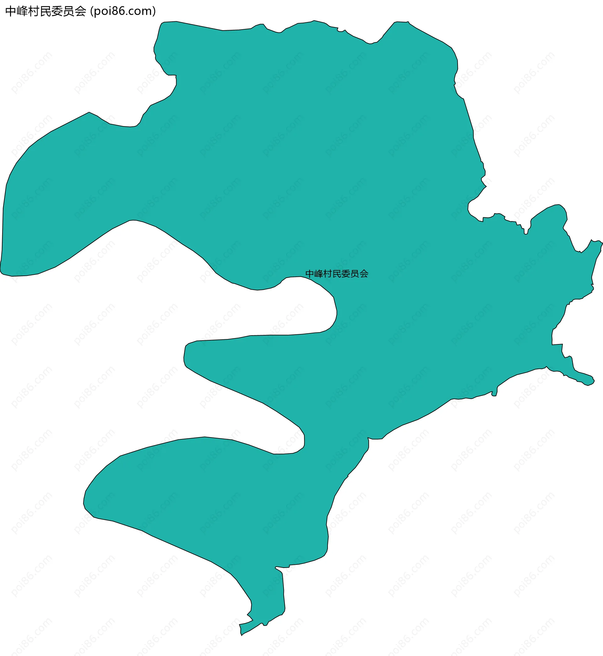 中峰村民委员会边界地图