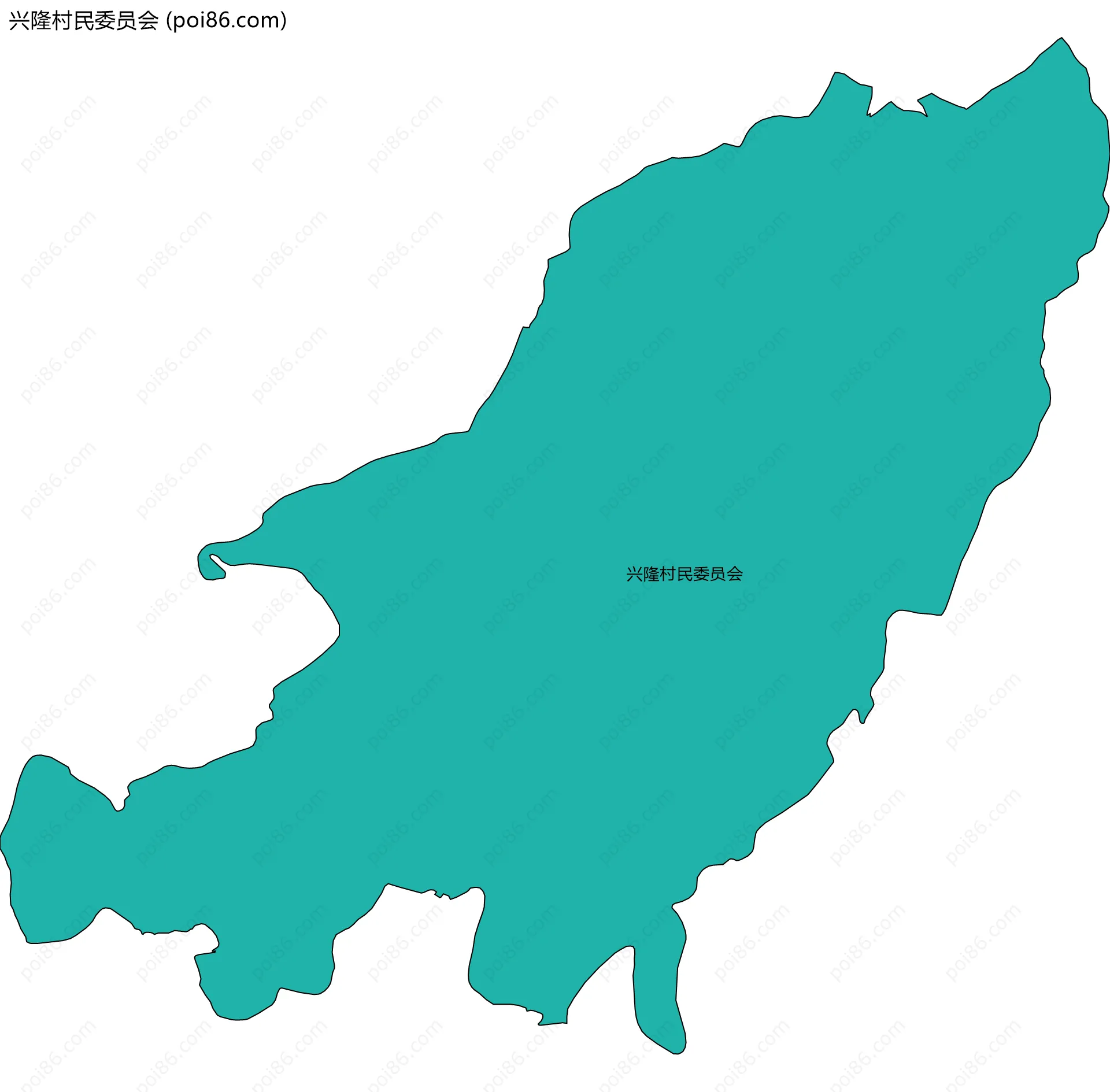 兴隆村民委员会边界地图