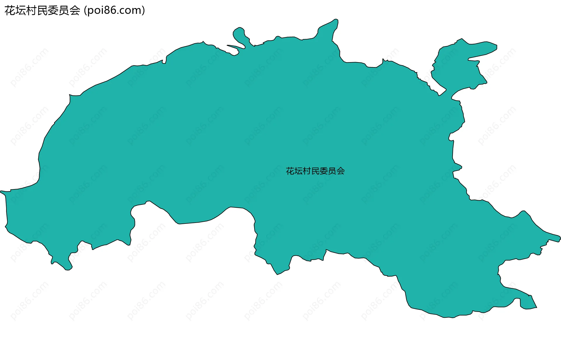 花坛村民委员会边界地图