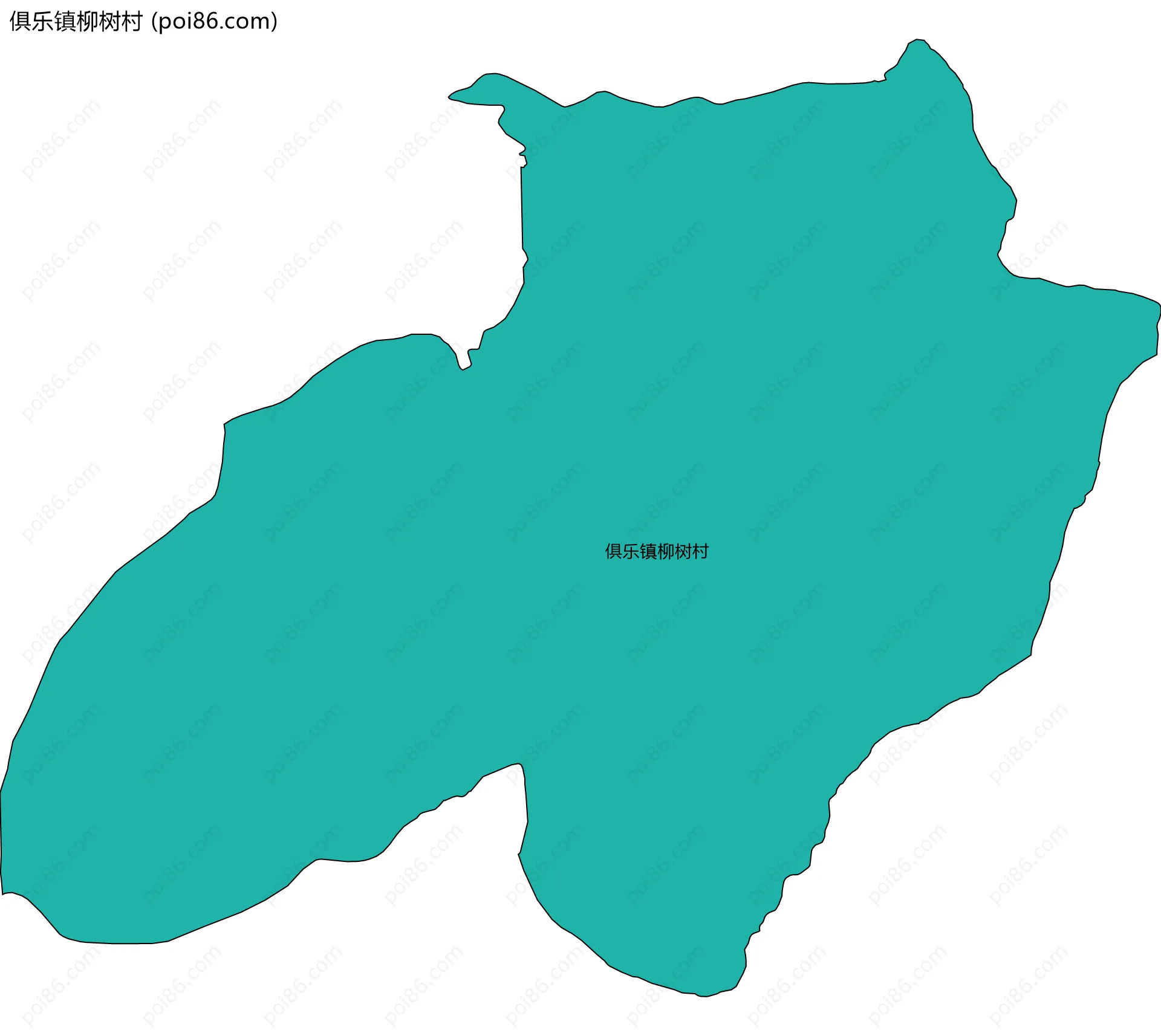 俱乐镇柳树村边界地图