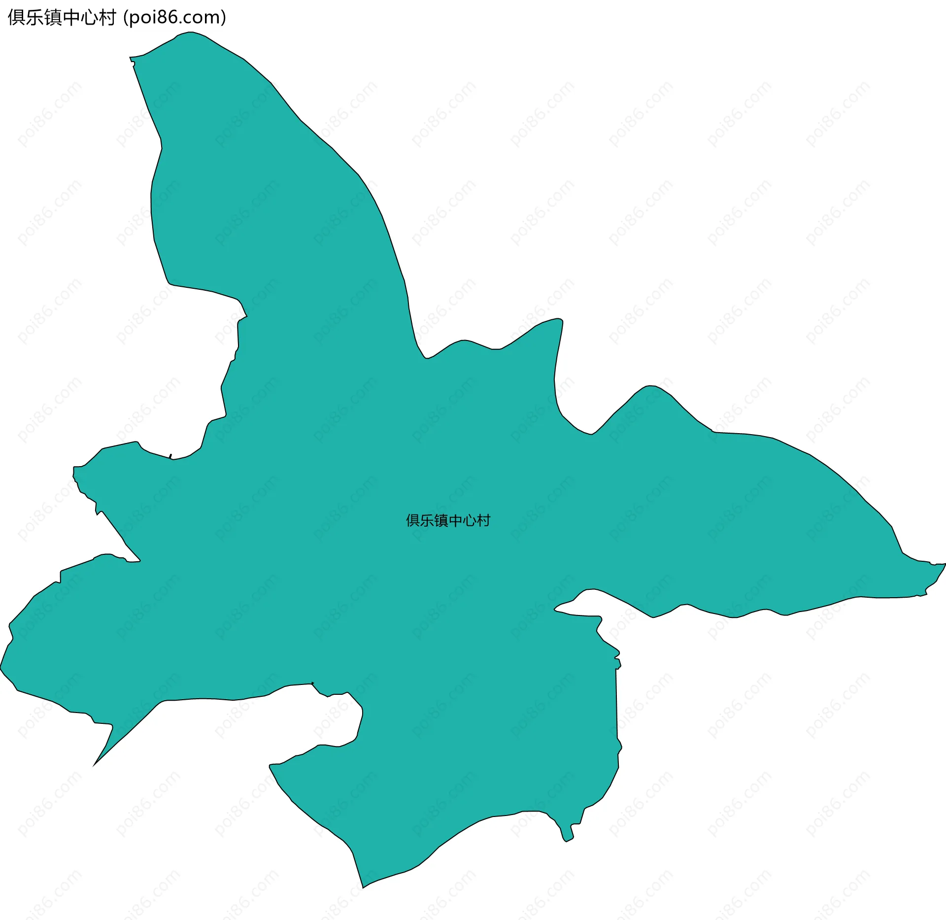 俱乐镇中心村边界地图