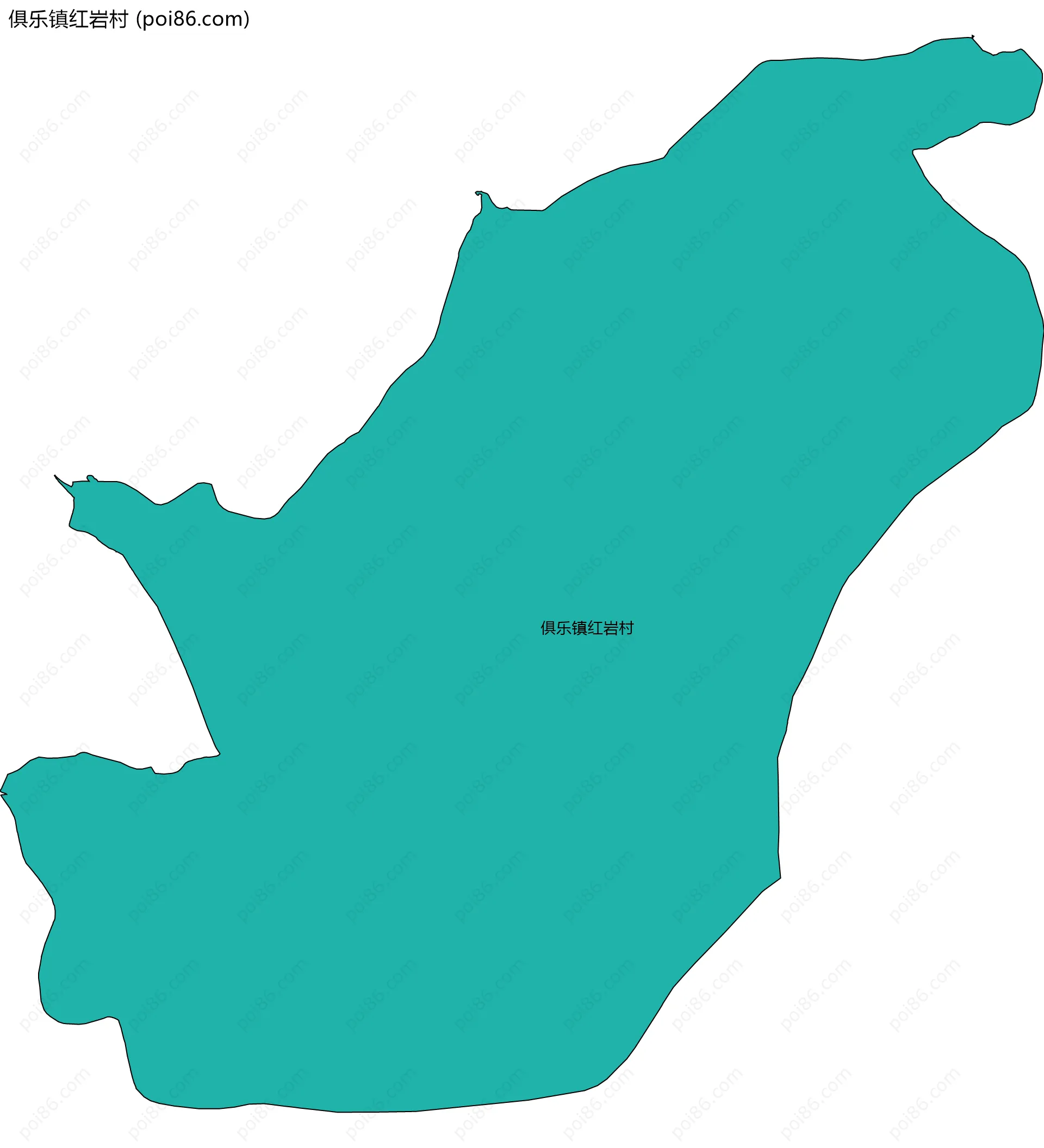 俱乐镇红岩村边界地图