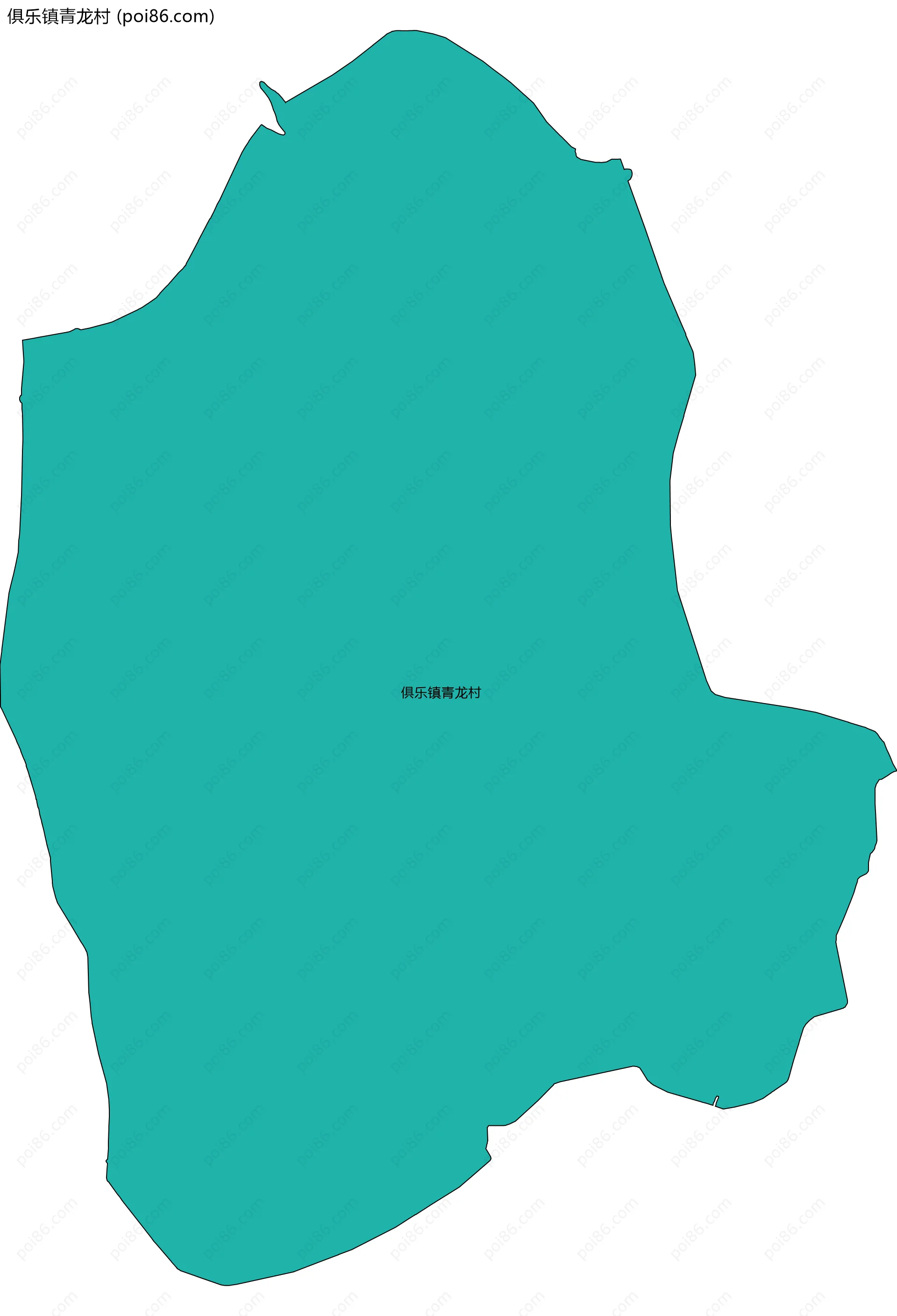 俱乐镇青龙村边界地图