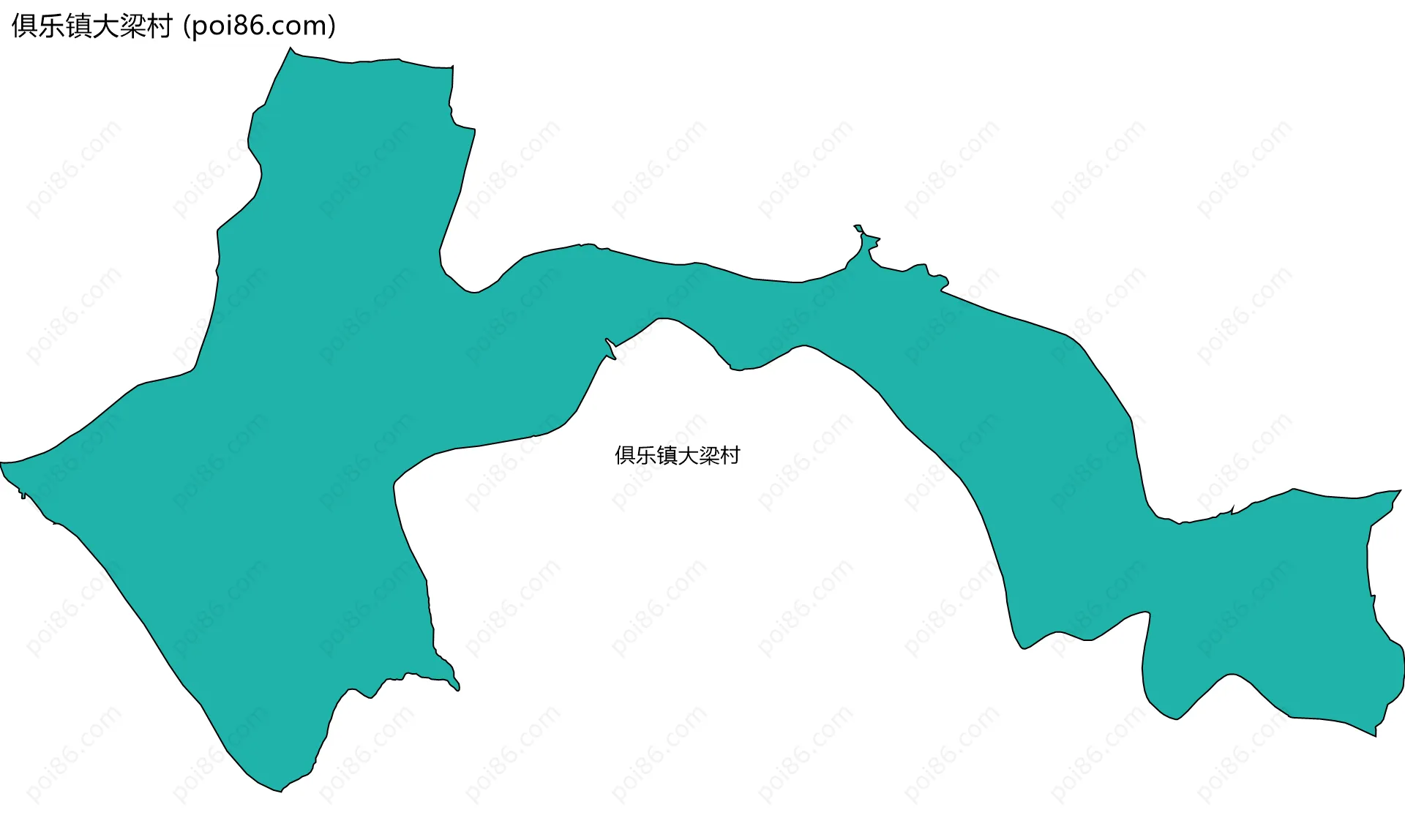 俱乐镇大梁村边界地图