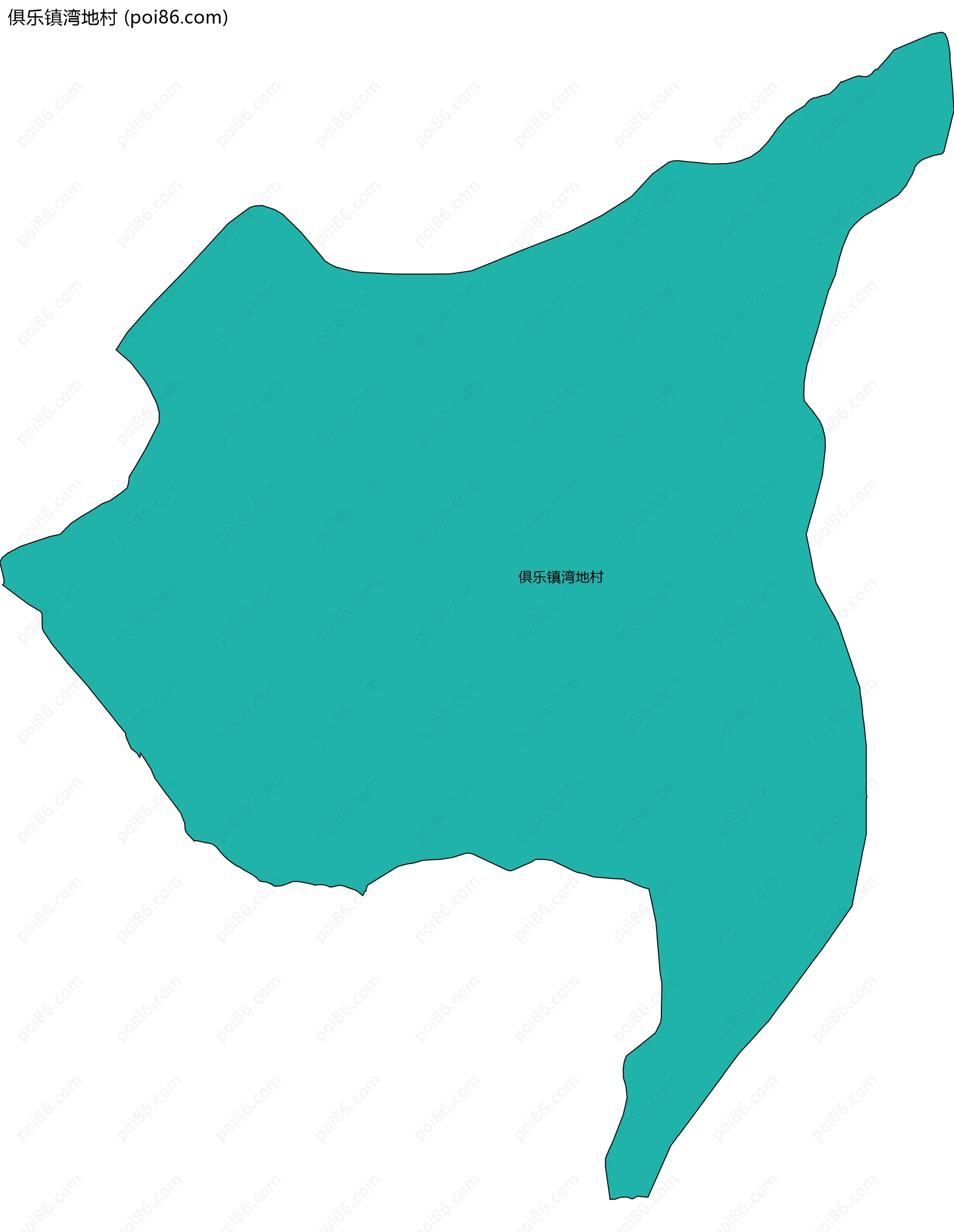 俱乐镇湾地村边界地图