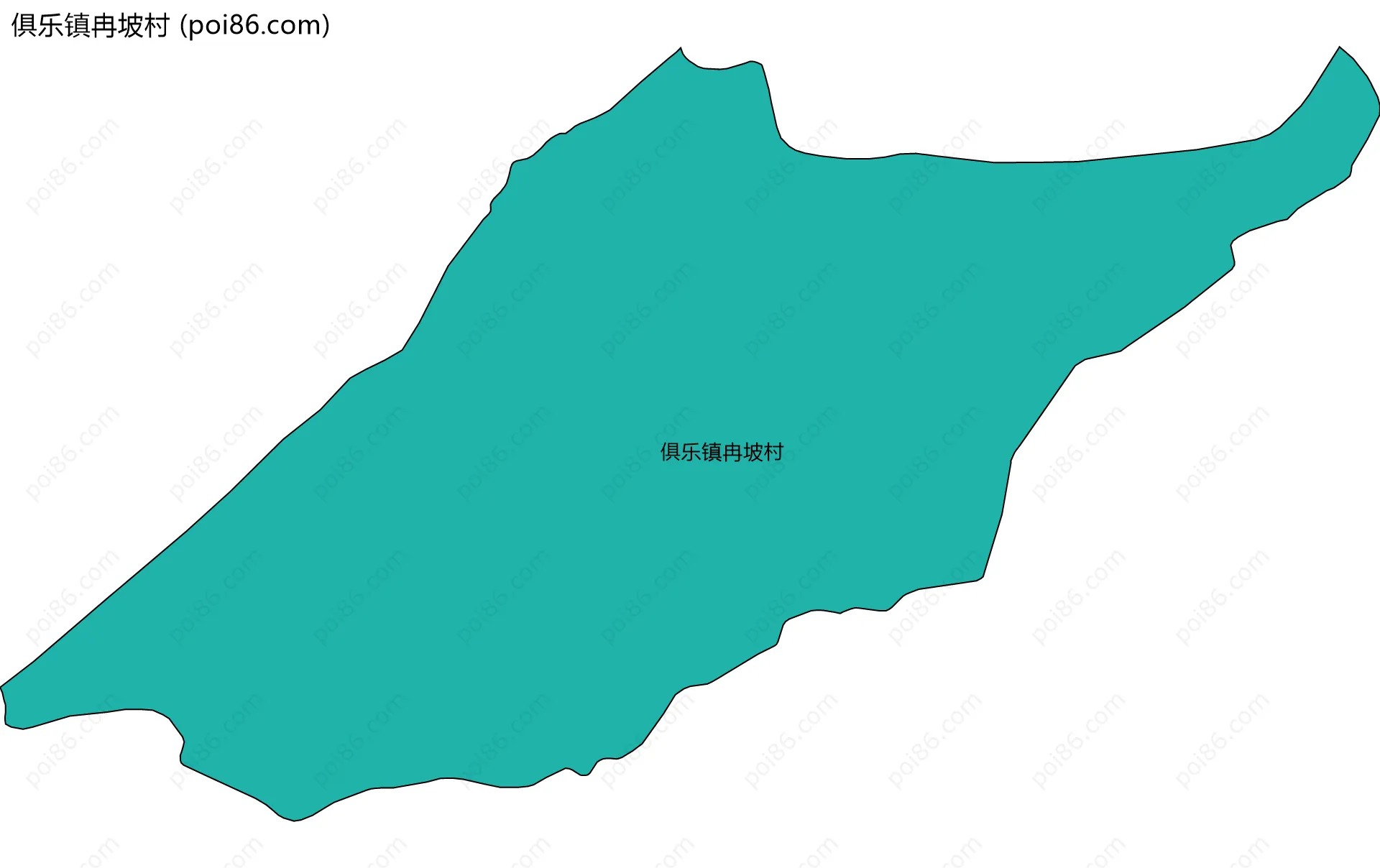 俱乐镇冉坡村边界地图