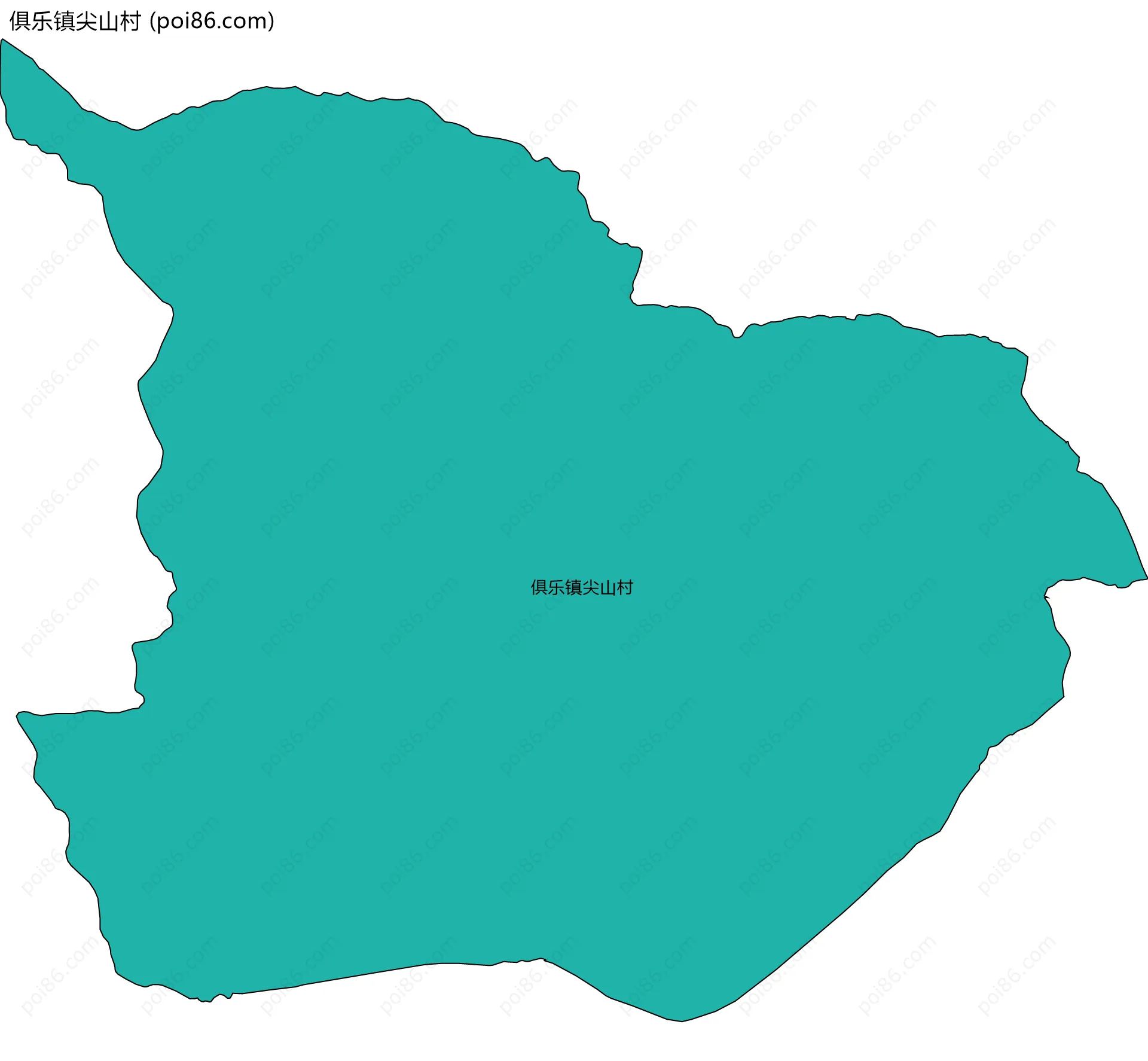 俱乐镇尖山村边界地图