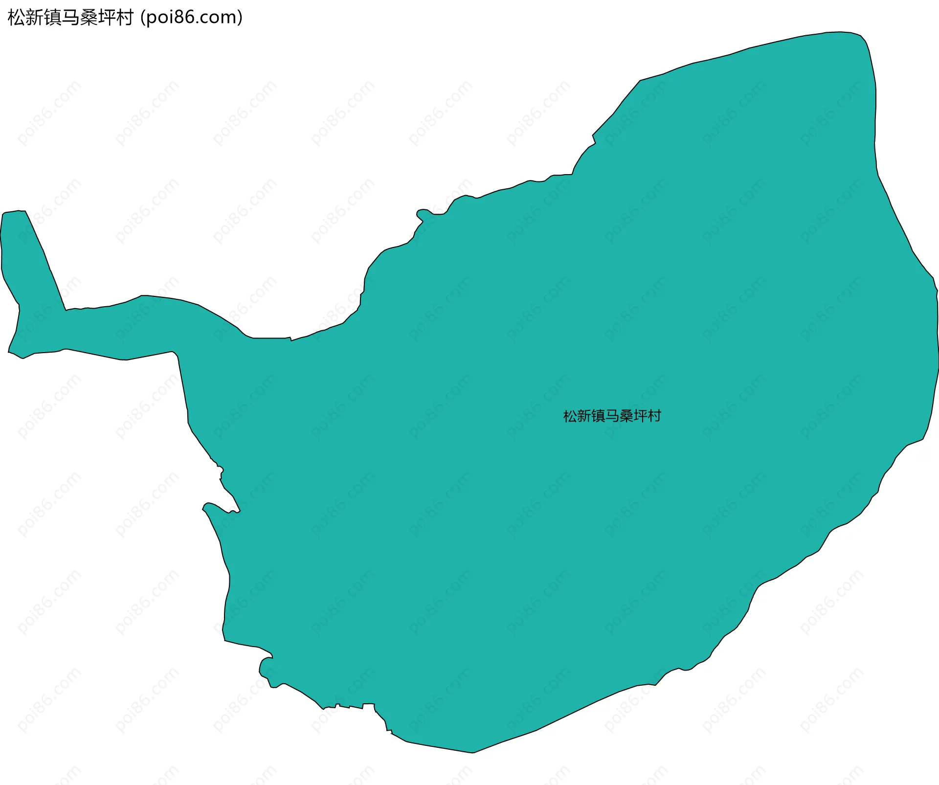 松新镇马桑坪村边界地图