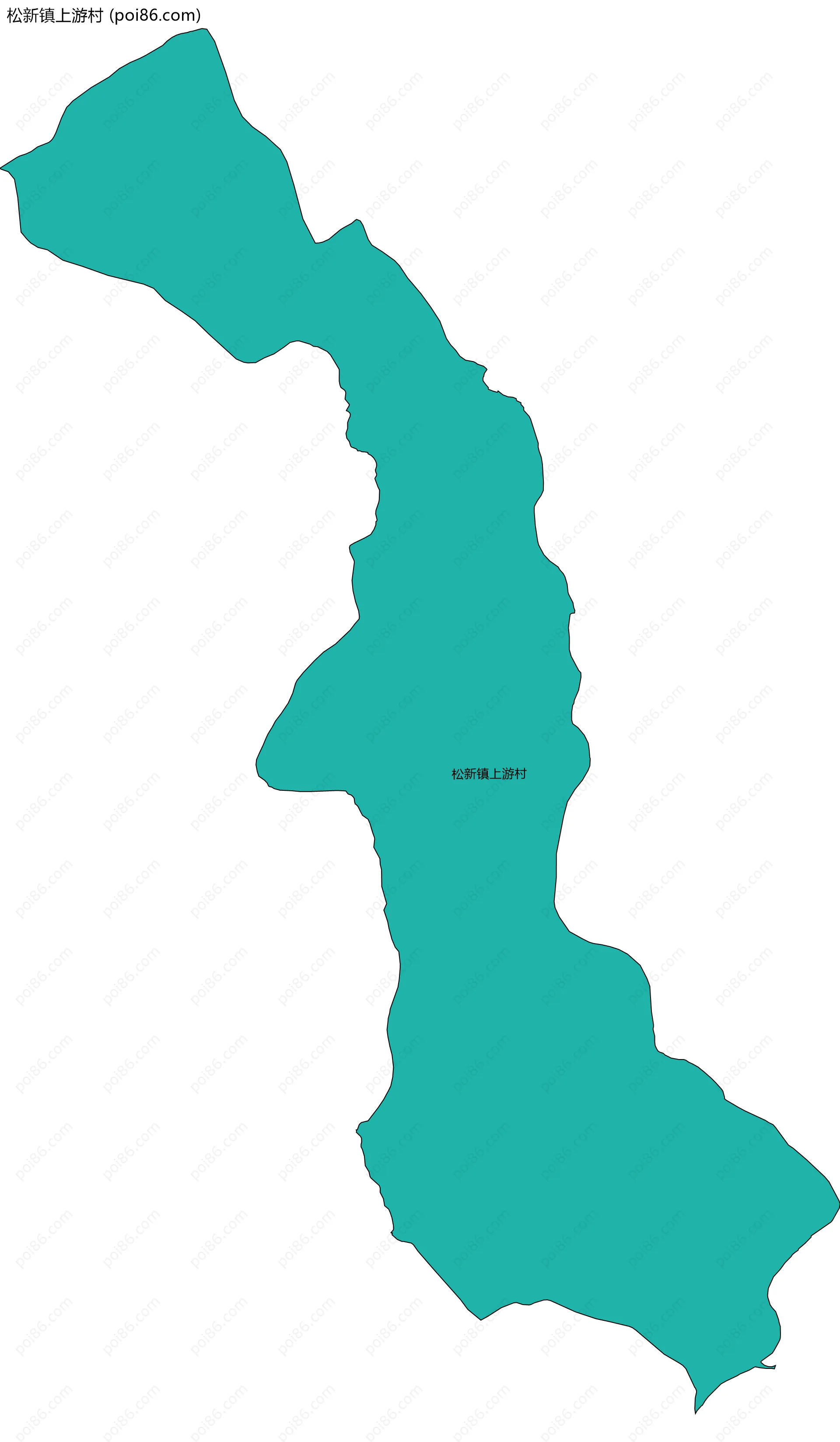 松新镇上游村边界地图