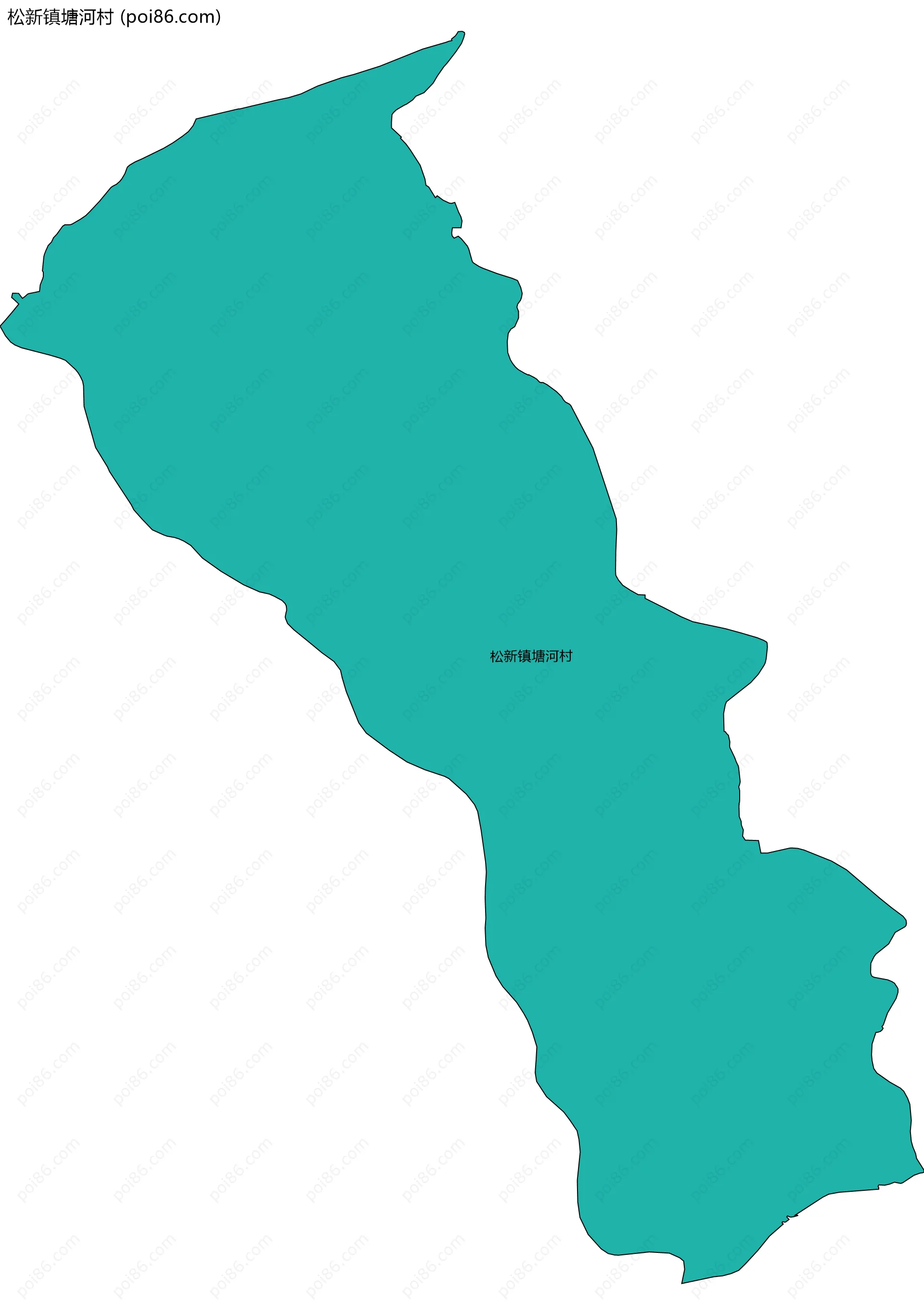 松新镇塘河村边界地图