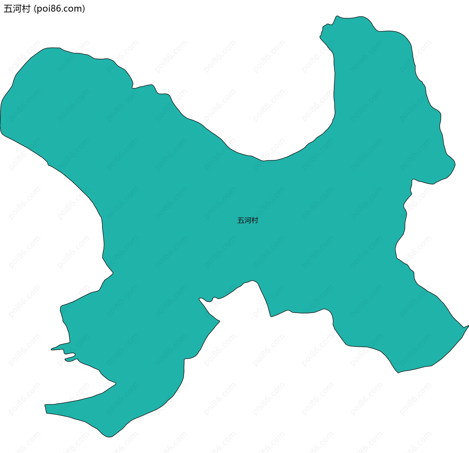 五河村边界地图