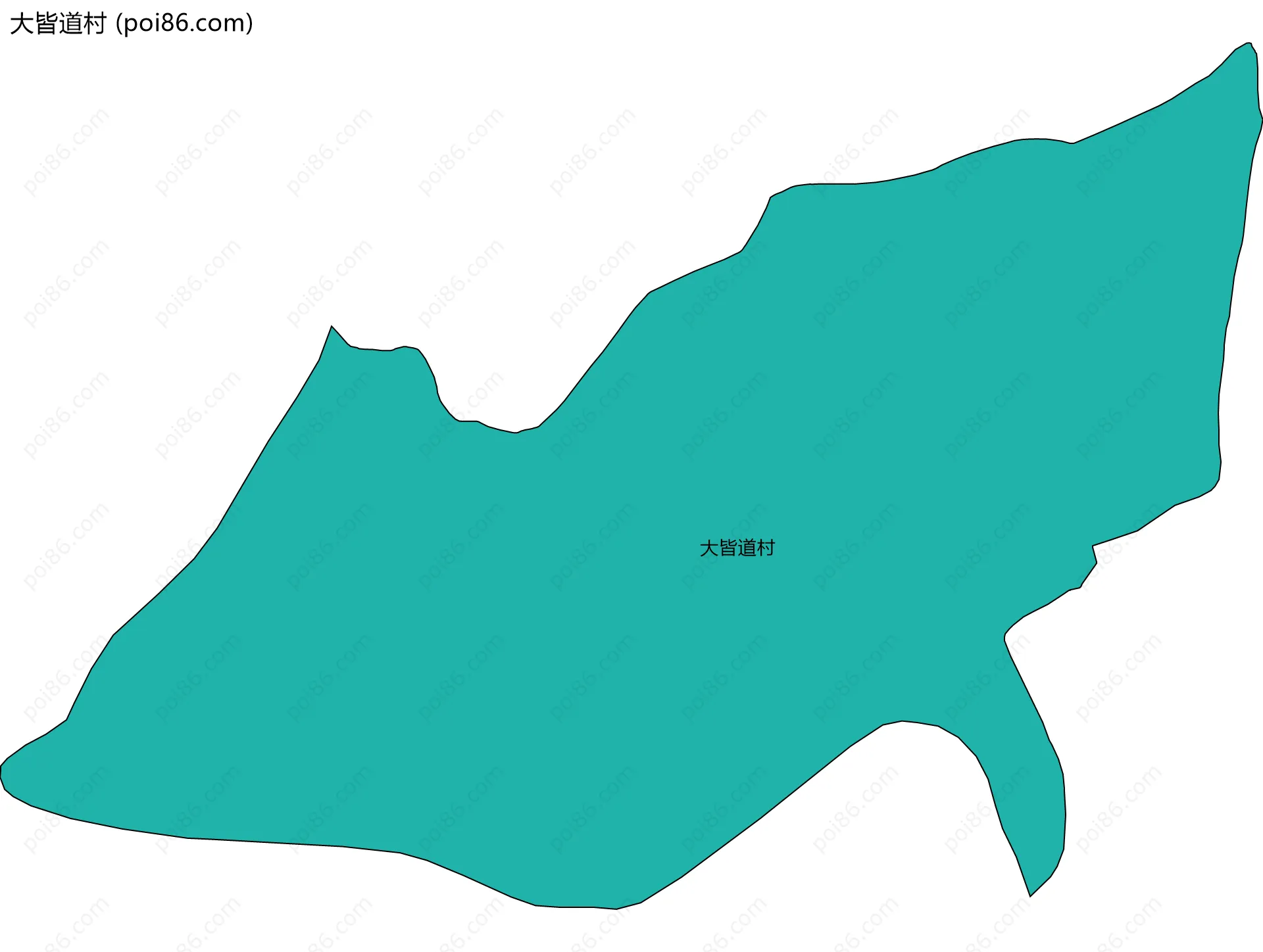 大皆道村边界地图