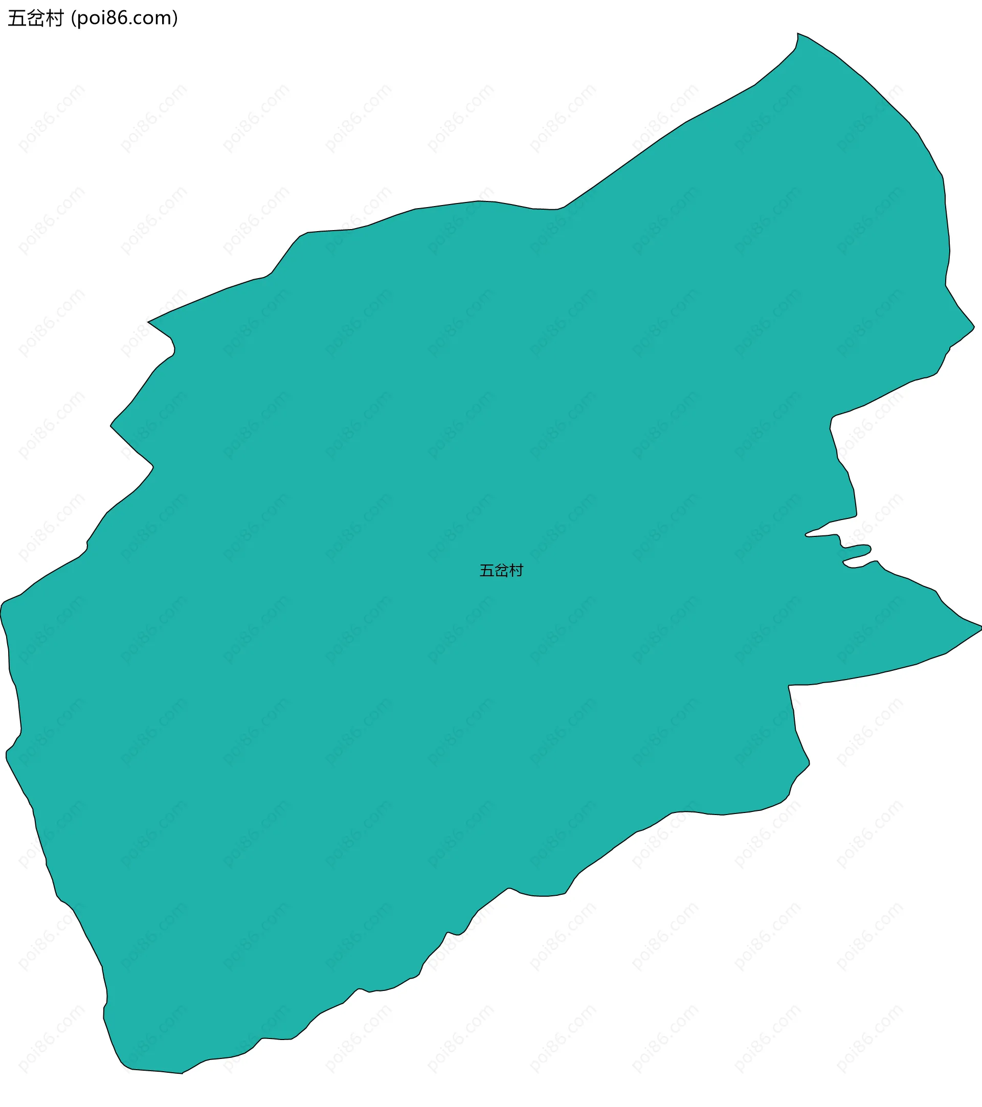 五岔村边界地图