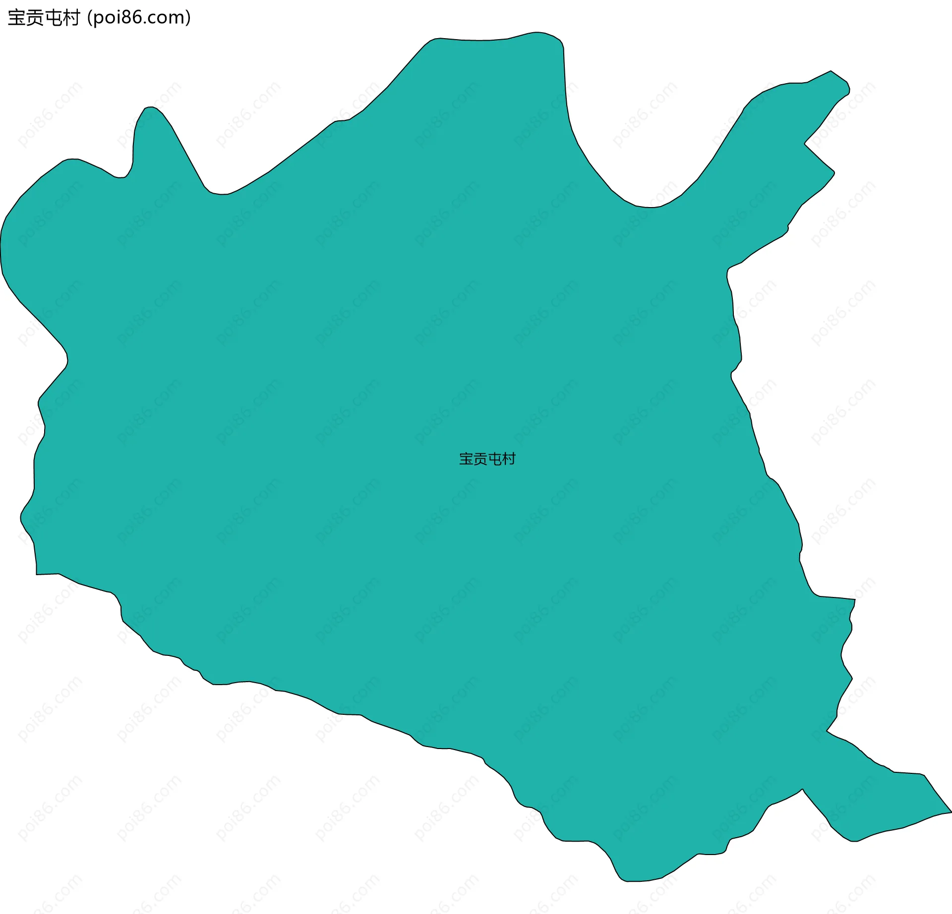 宝贡屯村边界地图