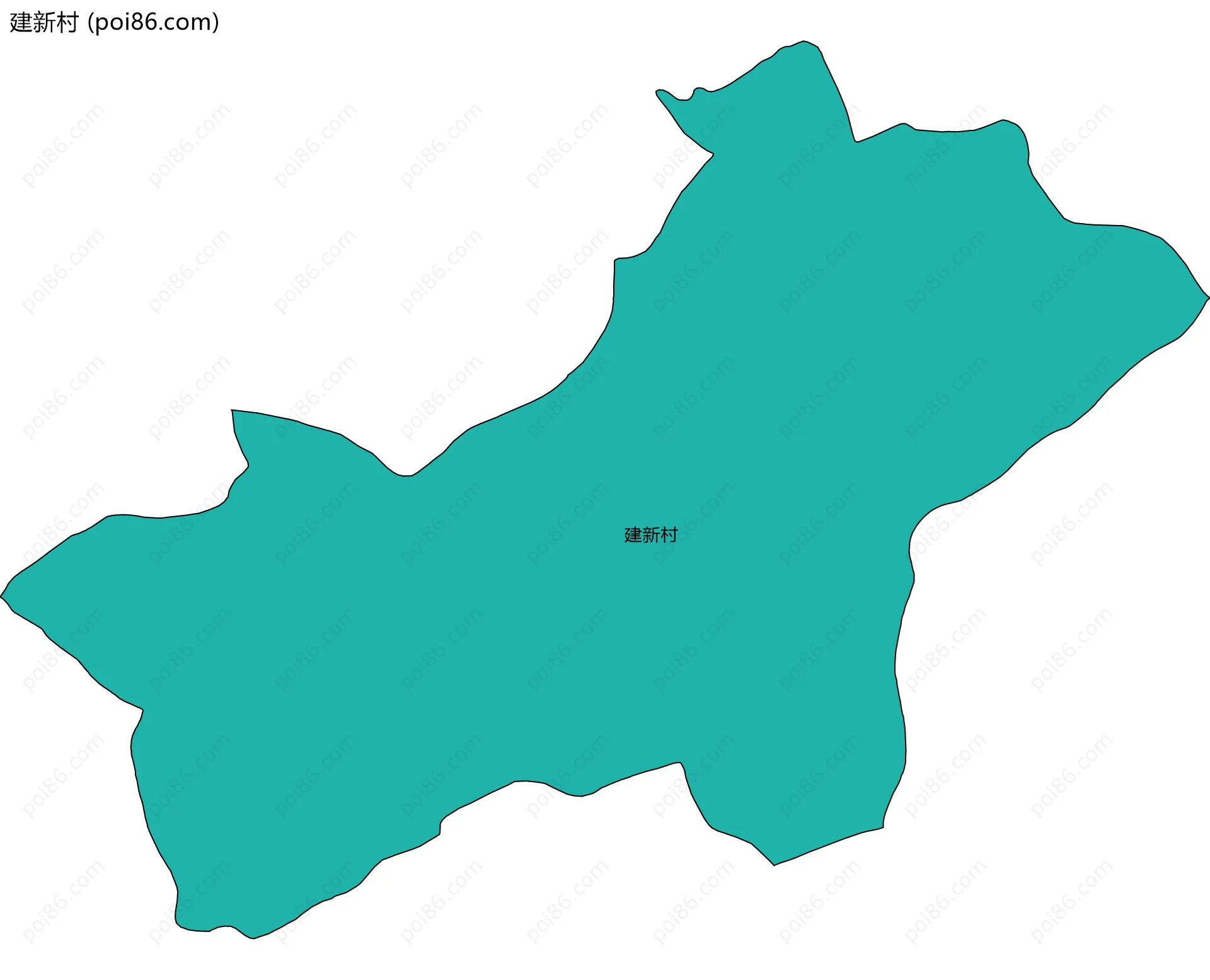 建新村边界地图