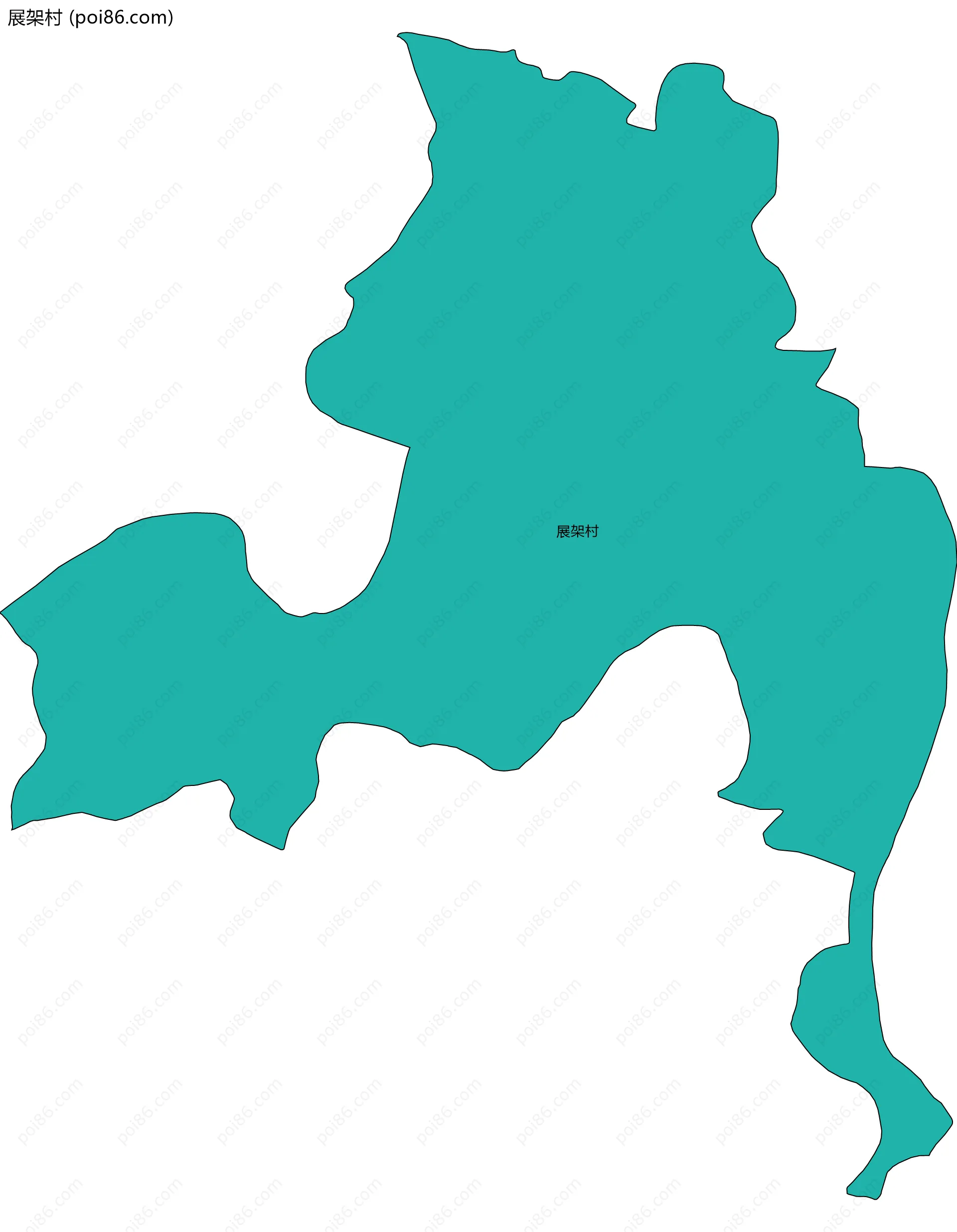 展架村边界地图