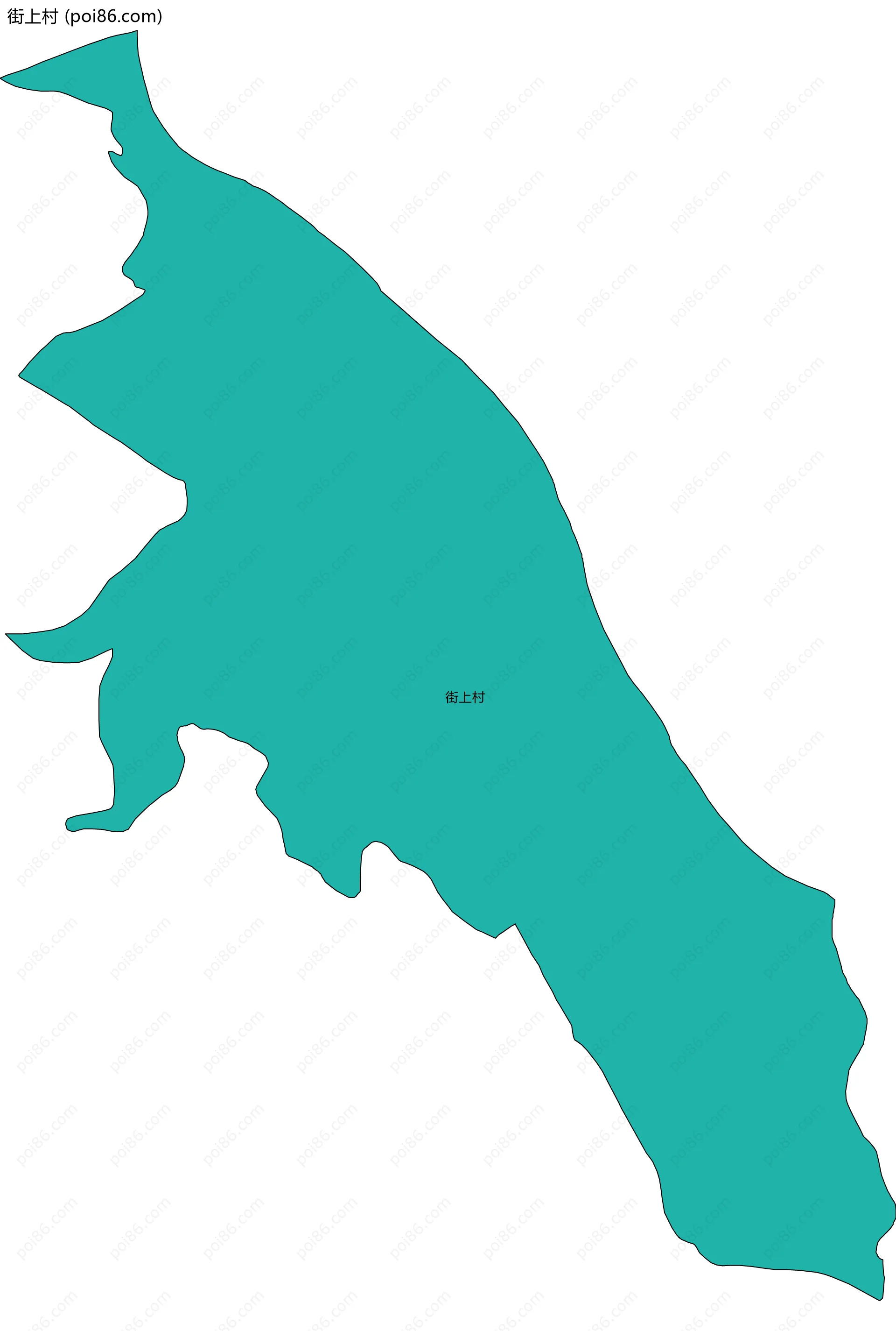 街上村边界地图