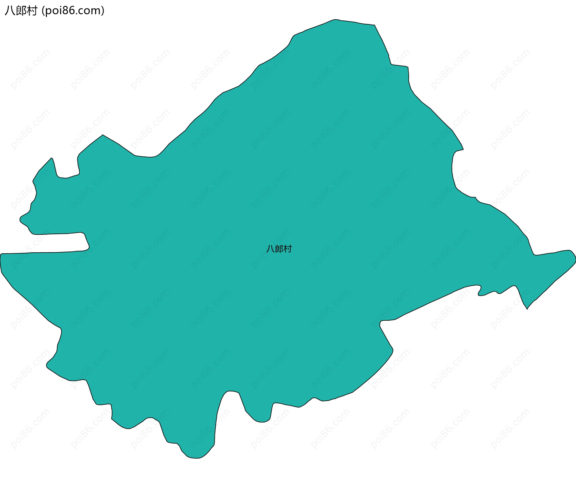 八郎村边界地图