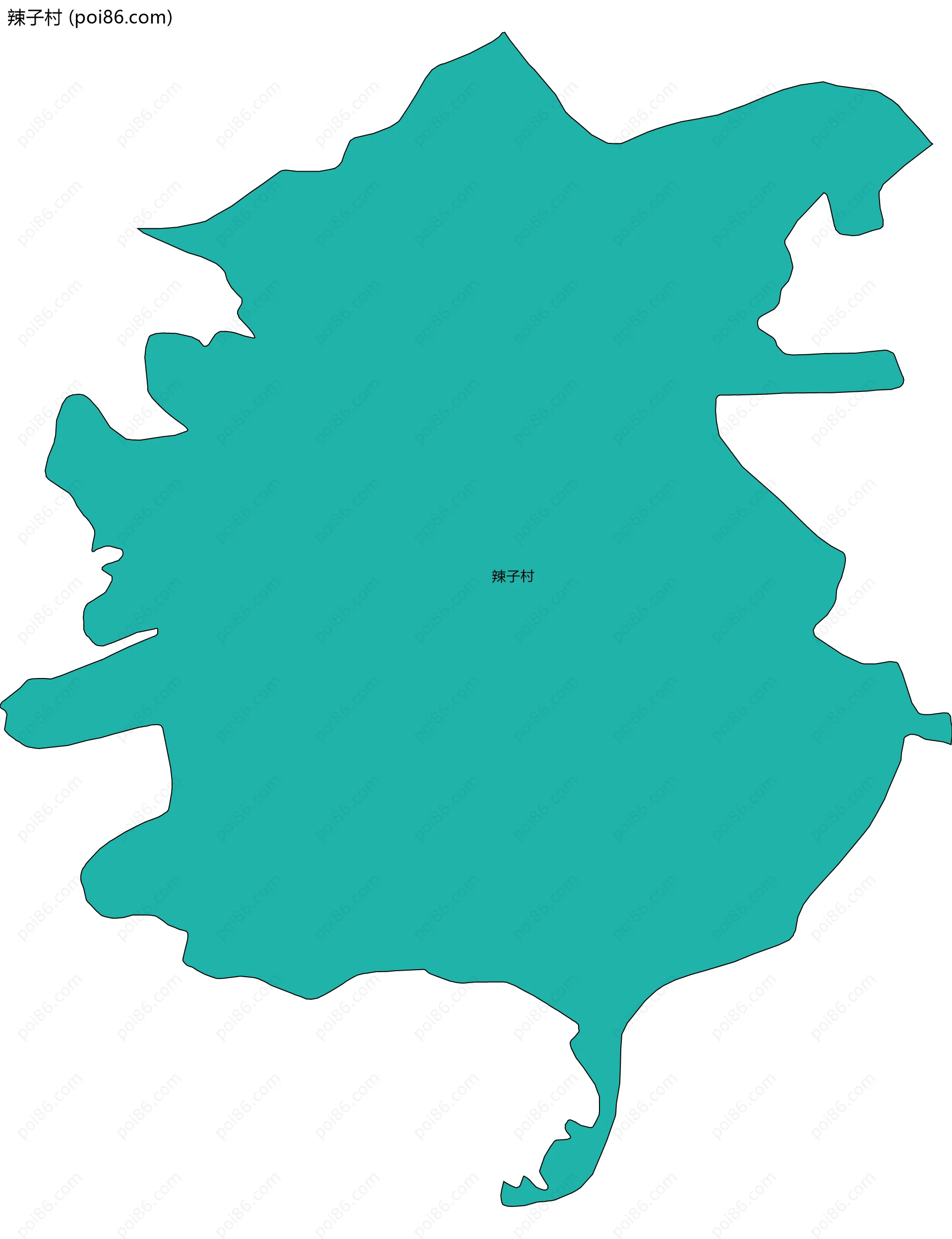 辣子村边界地图