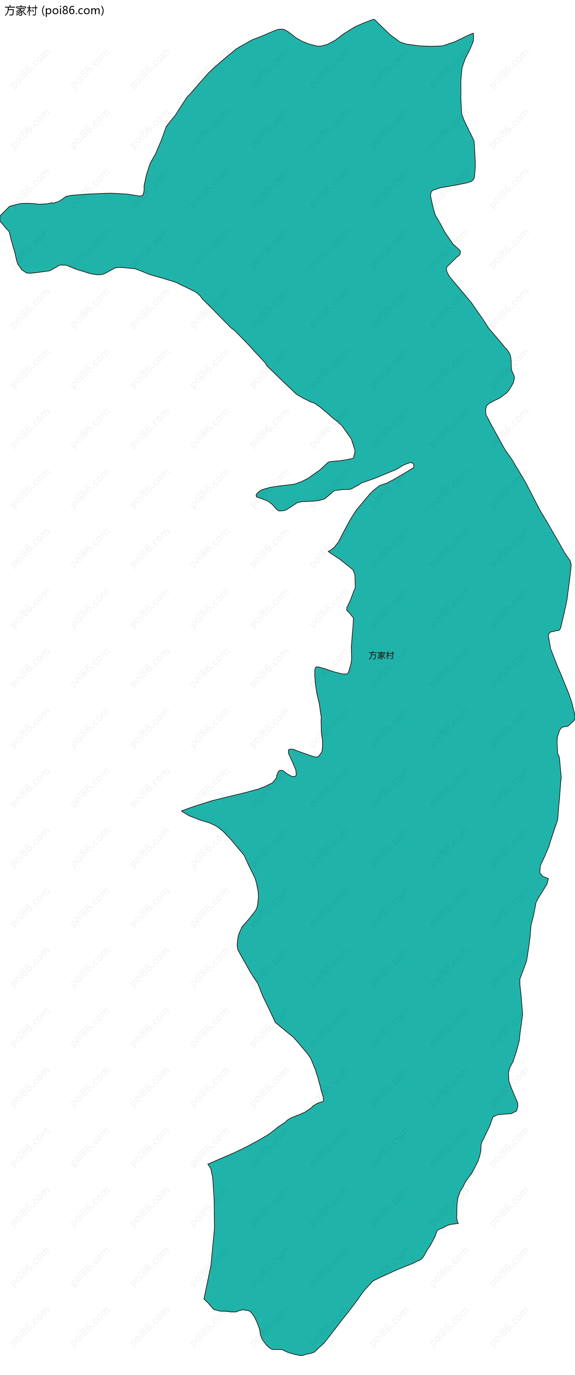 方家村边界地图