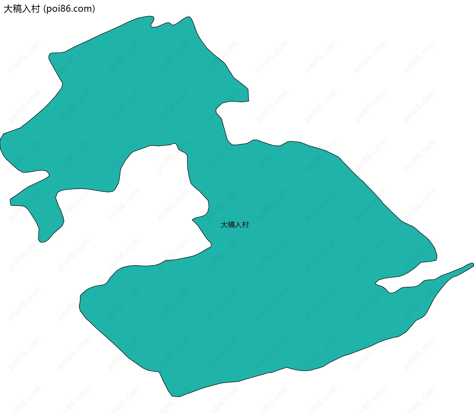 大稿入村边界地图