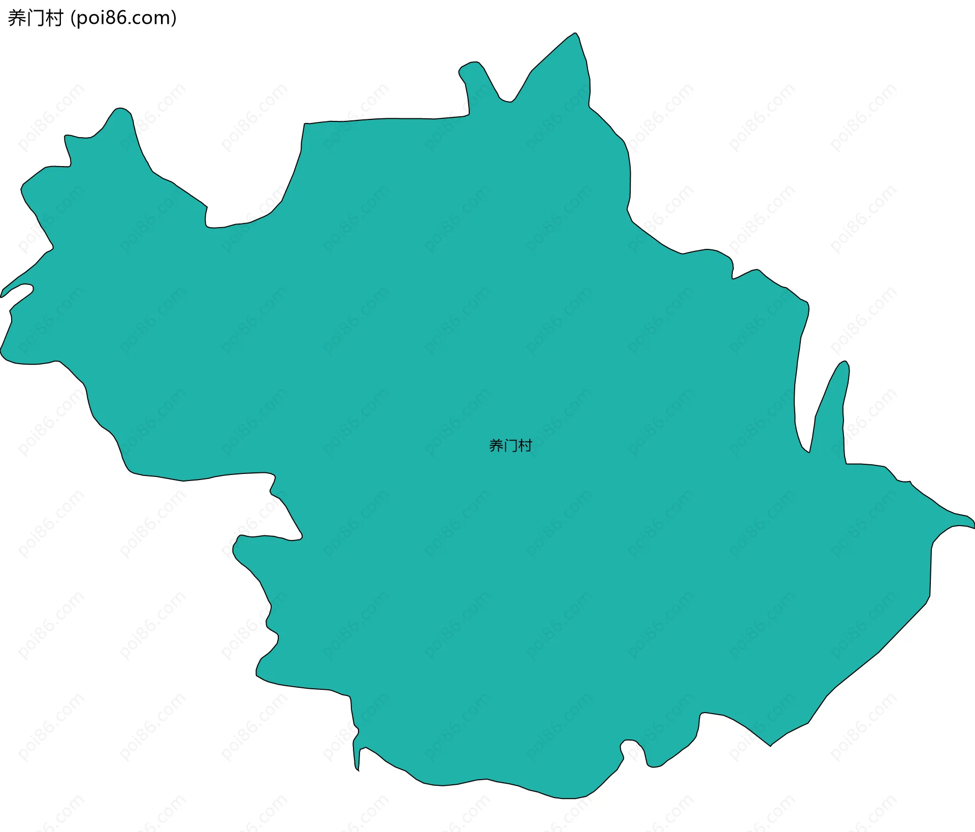 养门村边界地图