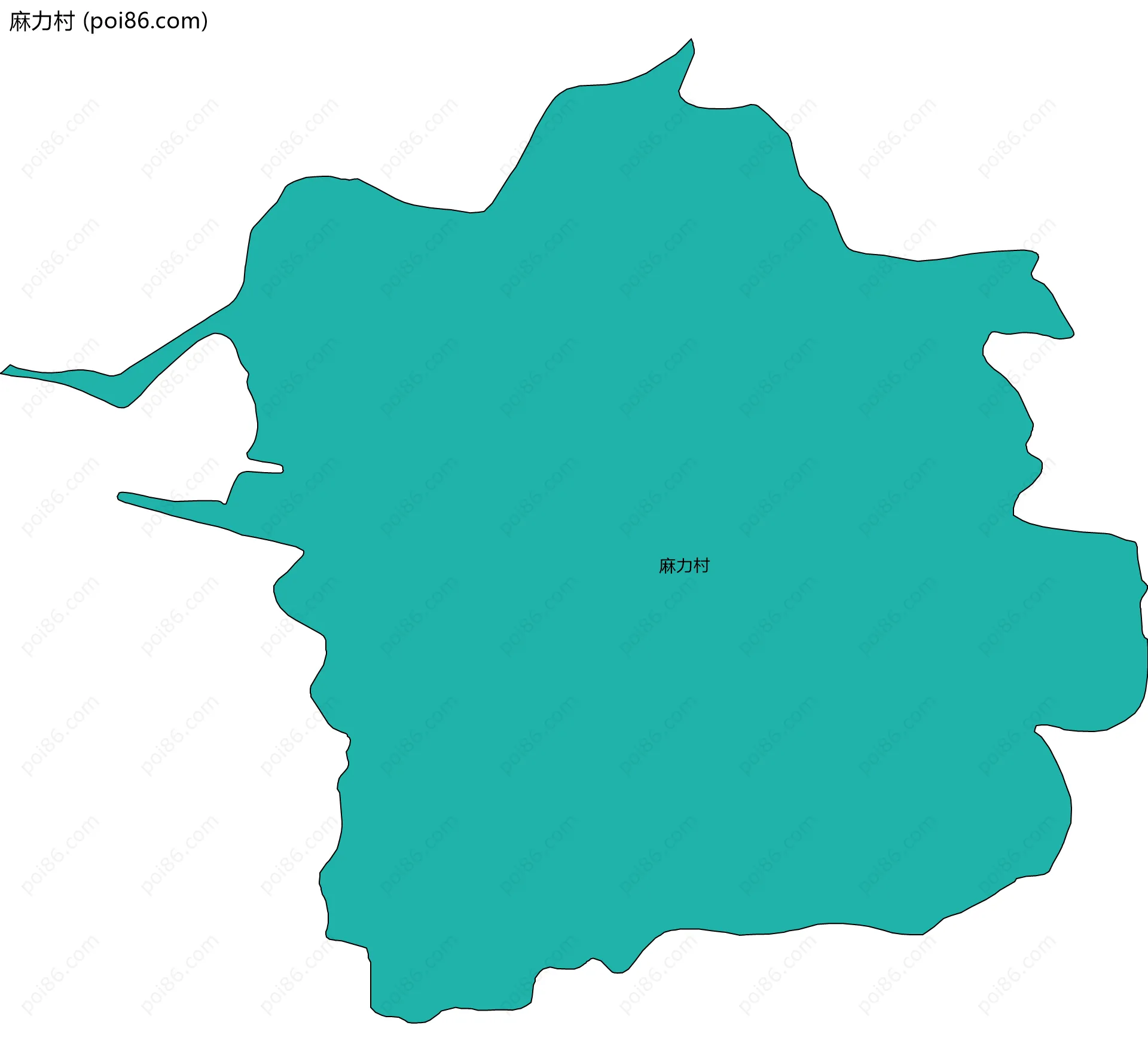 麻力村边界地图