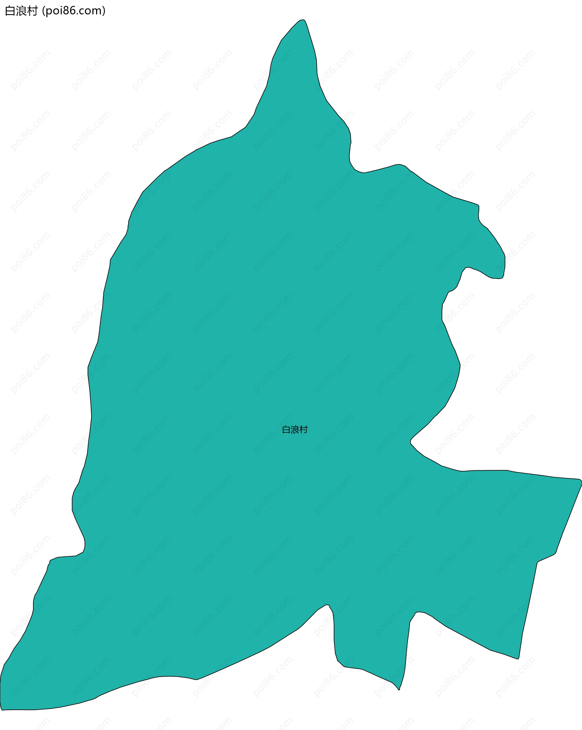 白浪村边界地图