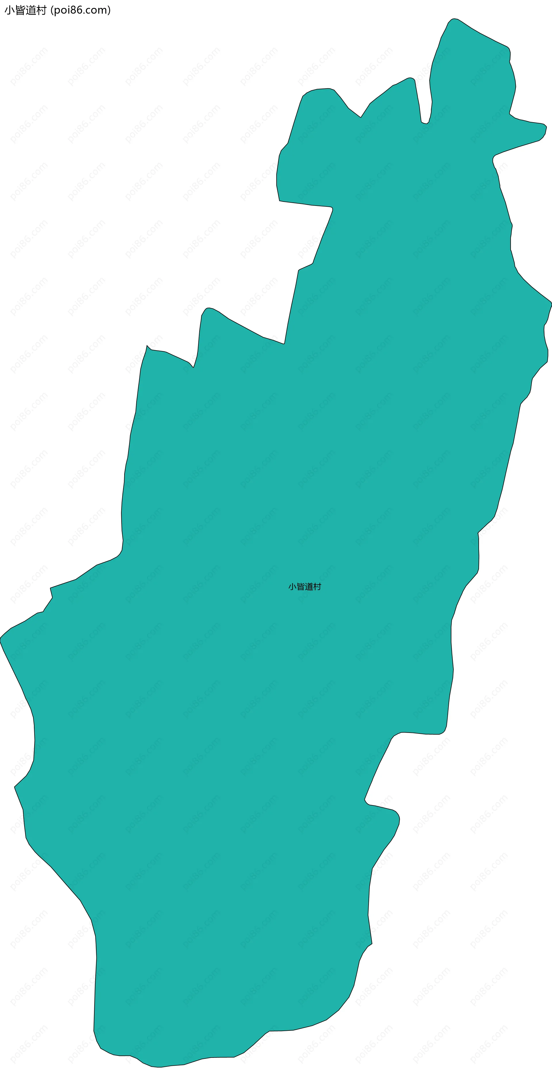 小皆道村边界地图