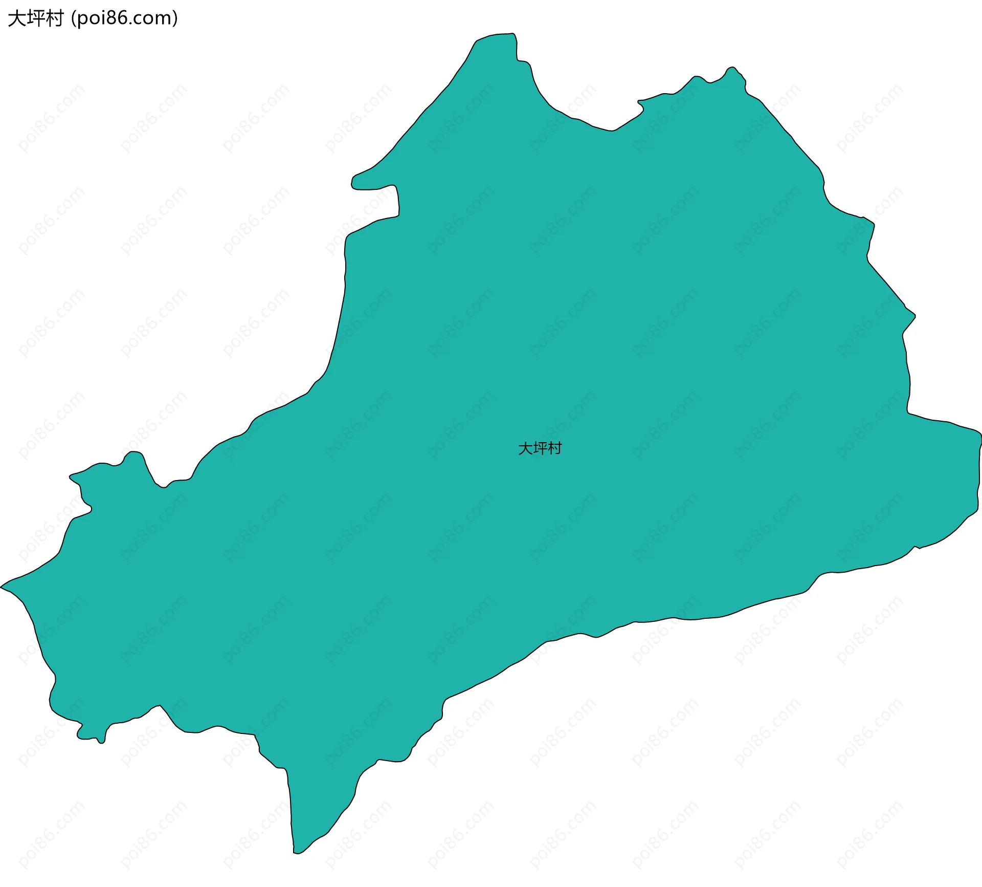 大坪村边界地图