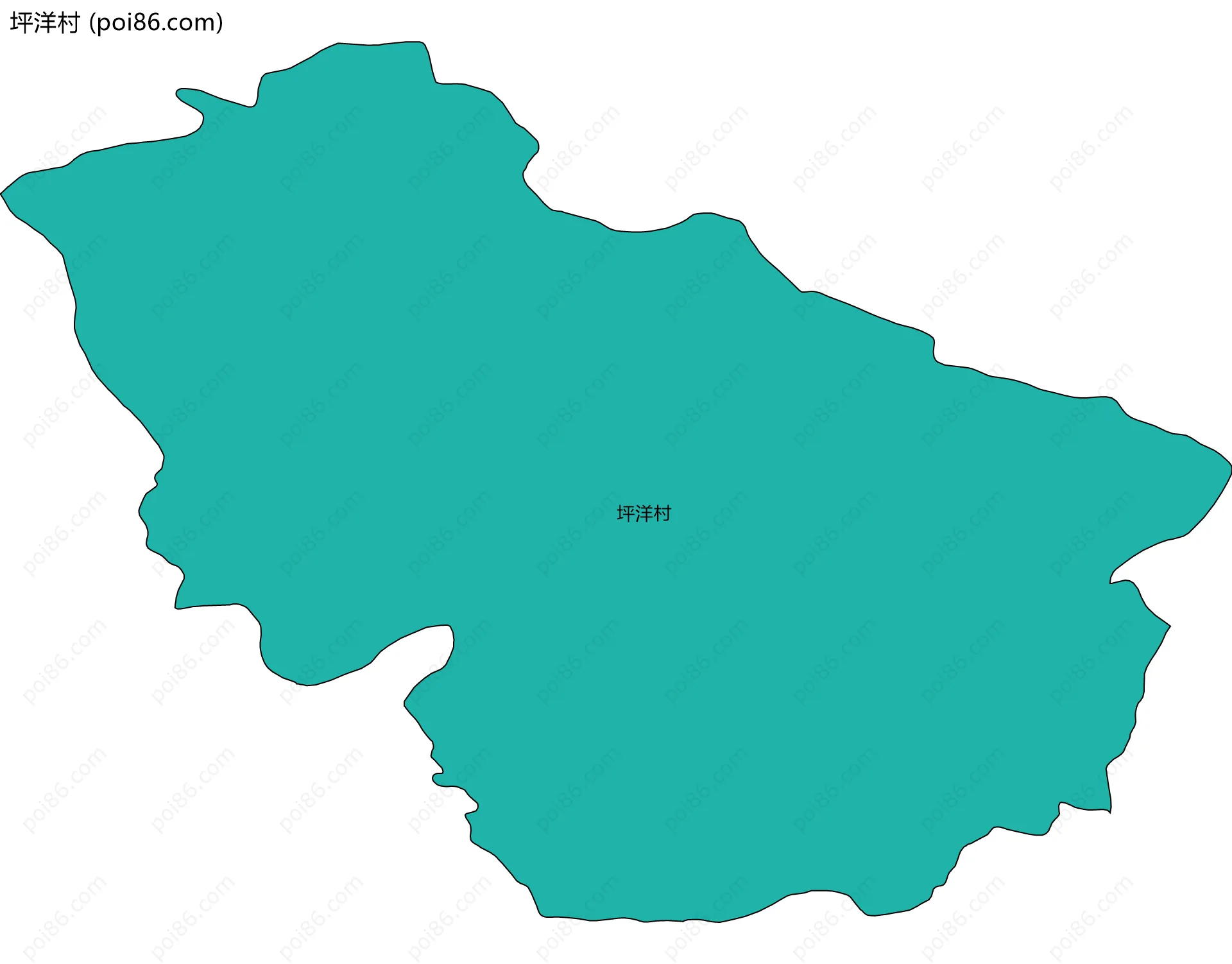 坪洋村边界地图
