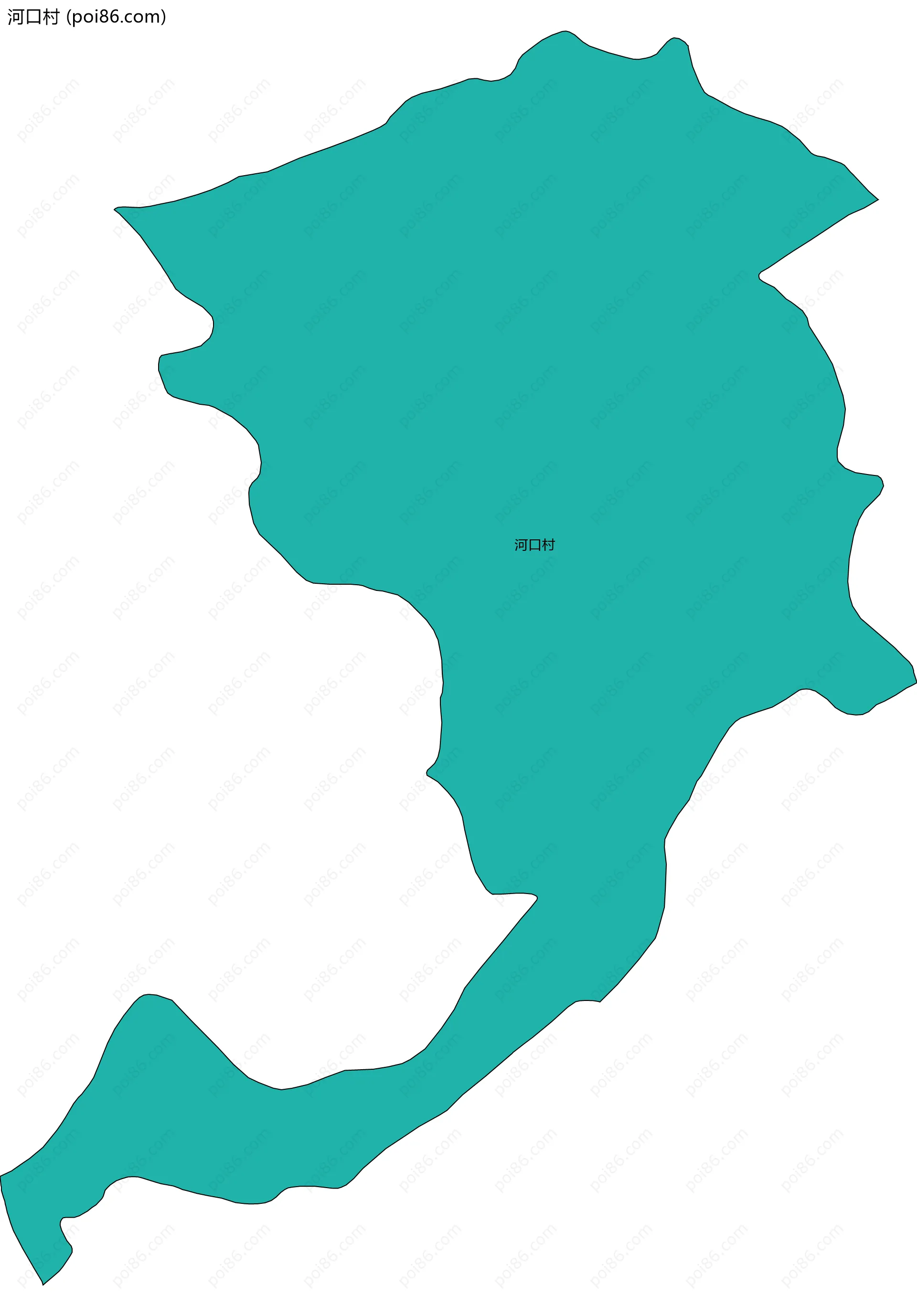 河口村边界地图