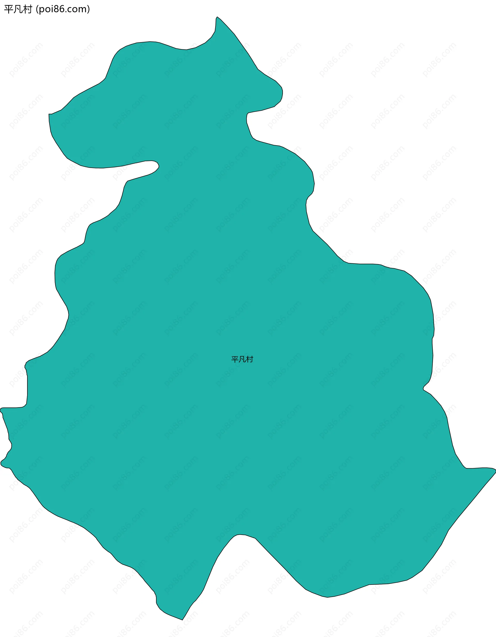 平凡村边界地图