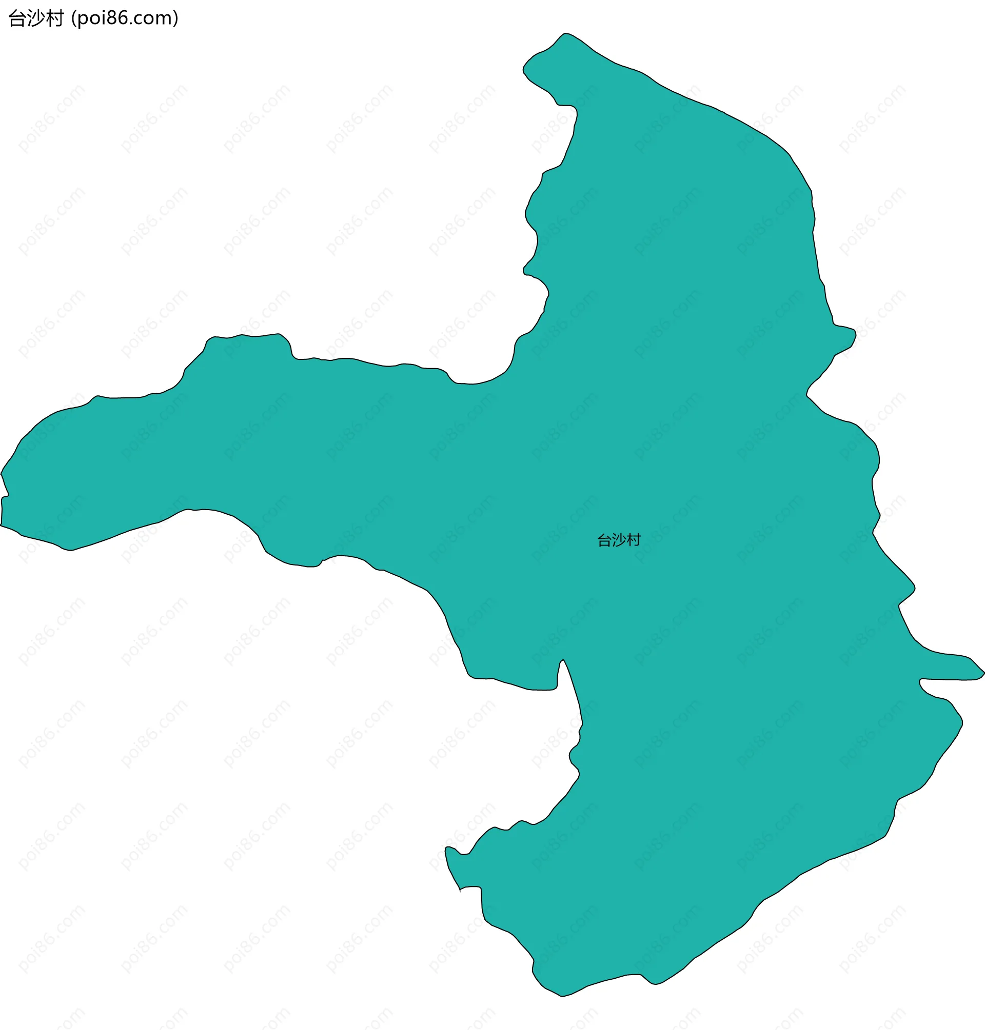 台沙村边界地图