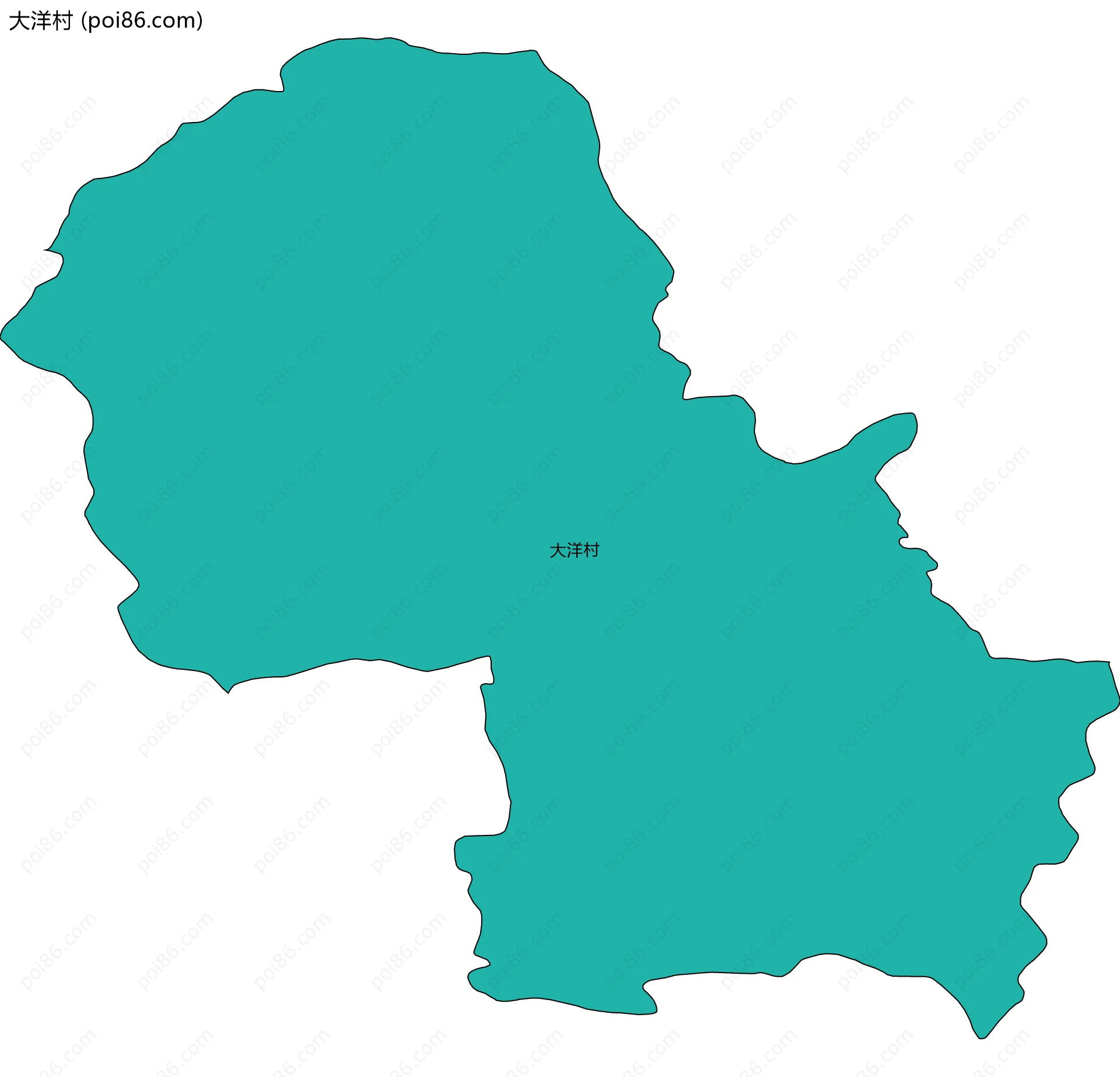 大洋村边界地图