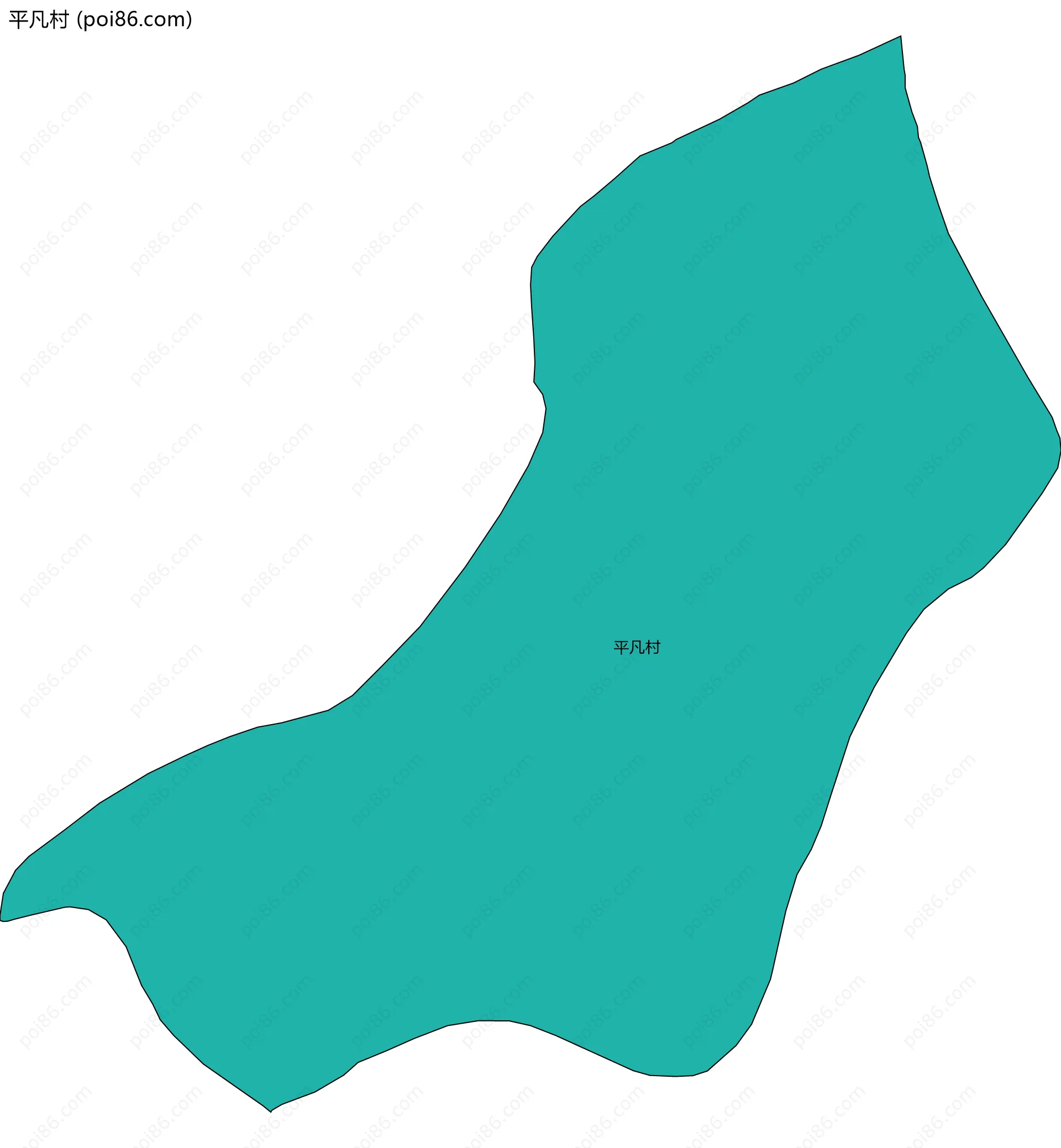 平凡村边界地图