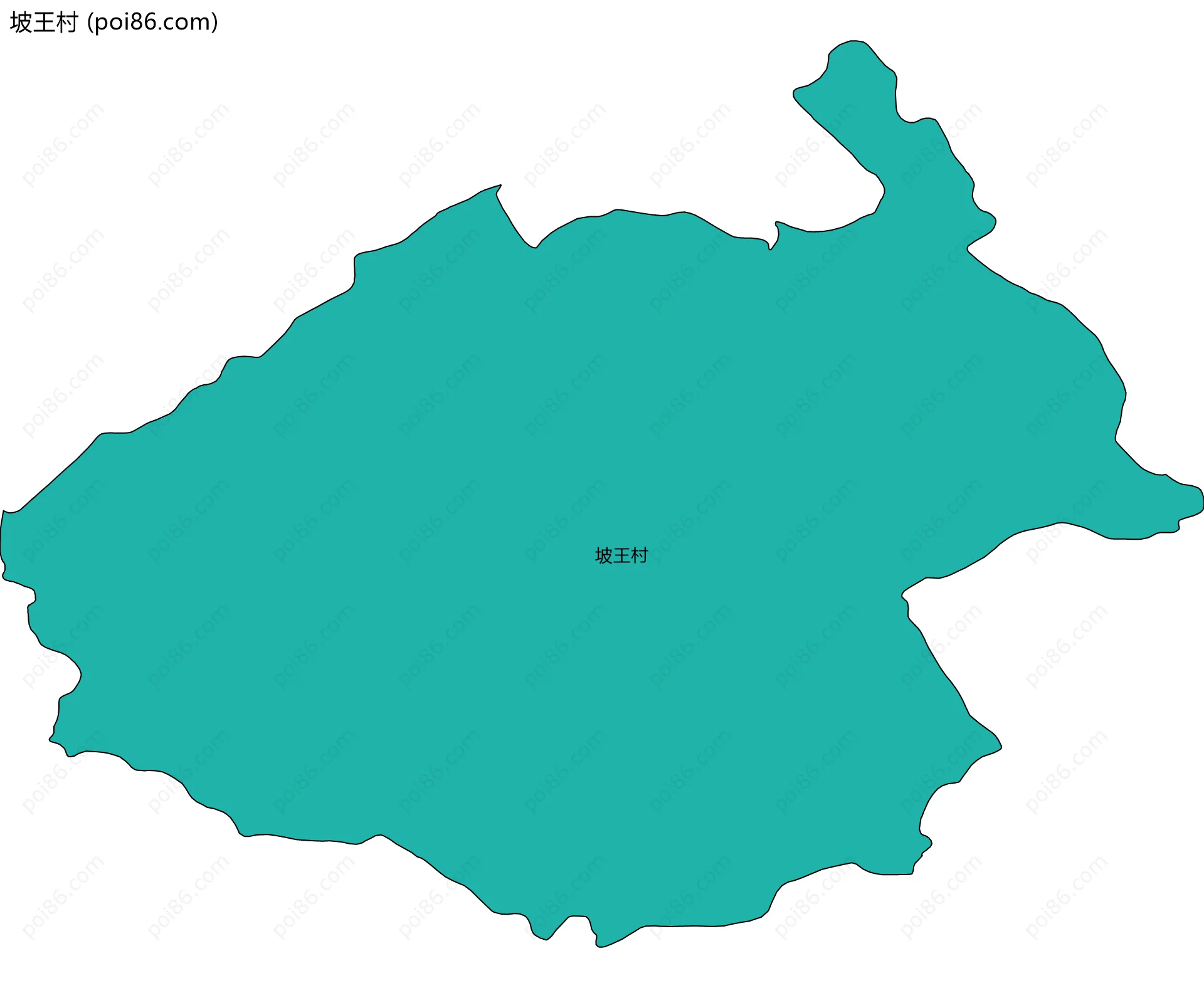 坡王村边界地图