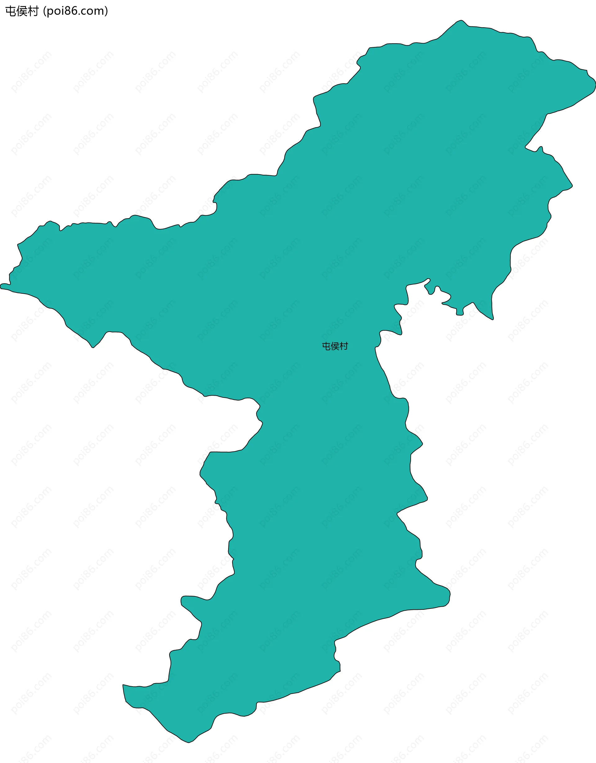 屯侯村边界地图