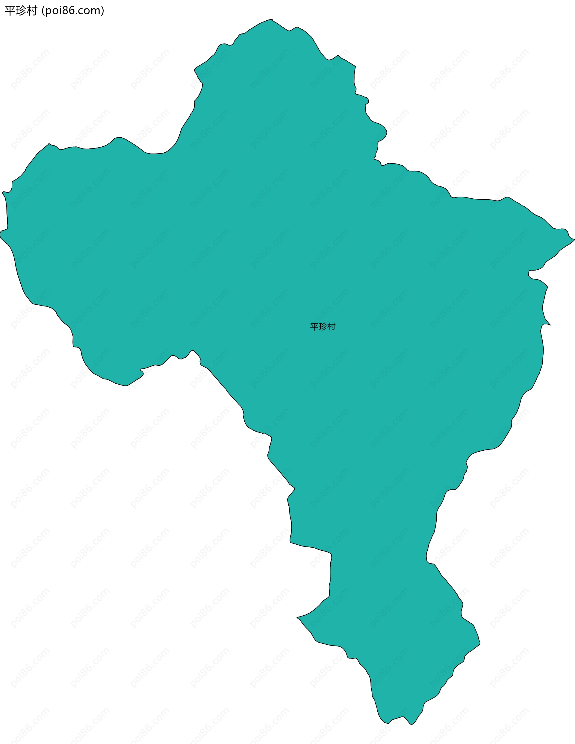 平珍村边界地图