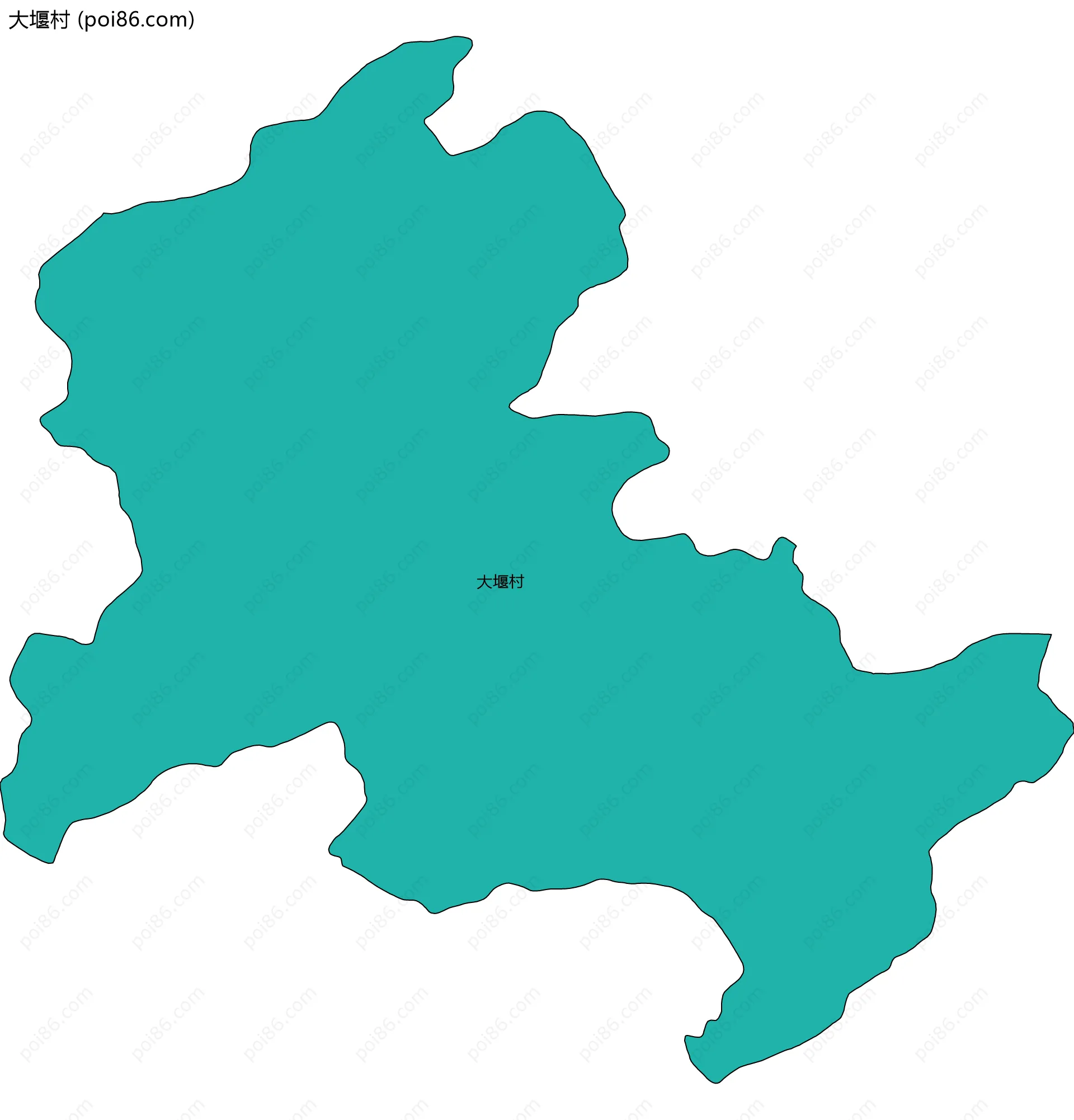 大堰村边界地图