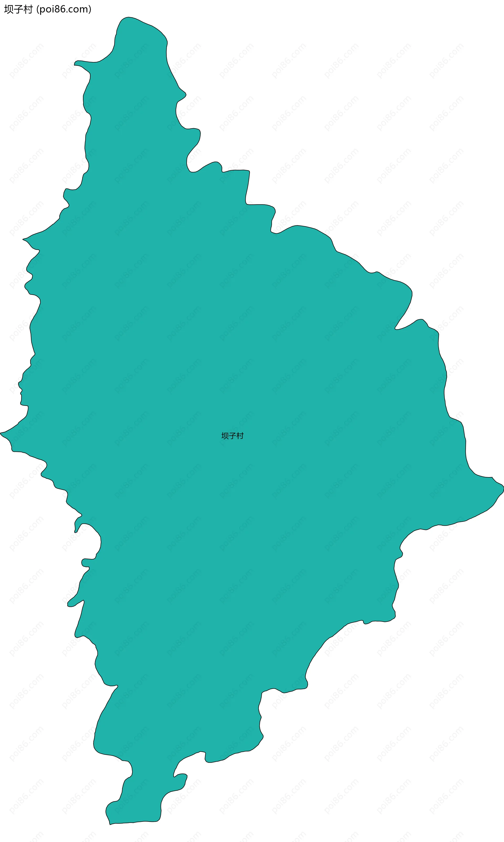 坝子村边界地图