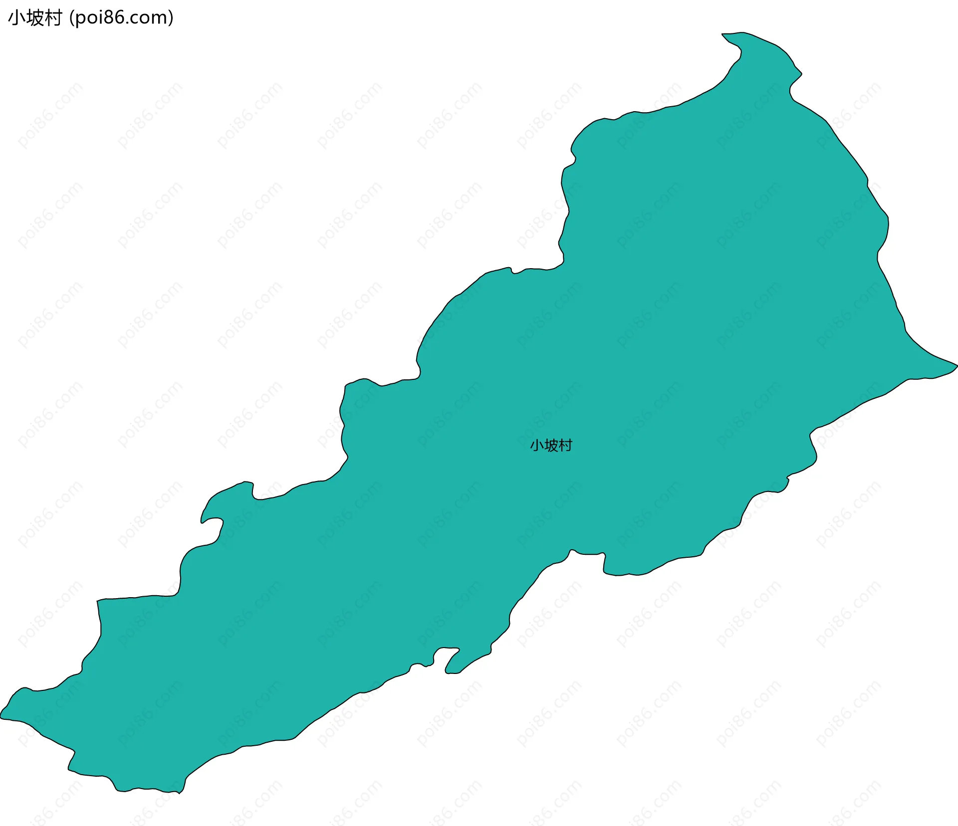 小坡村边界地图