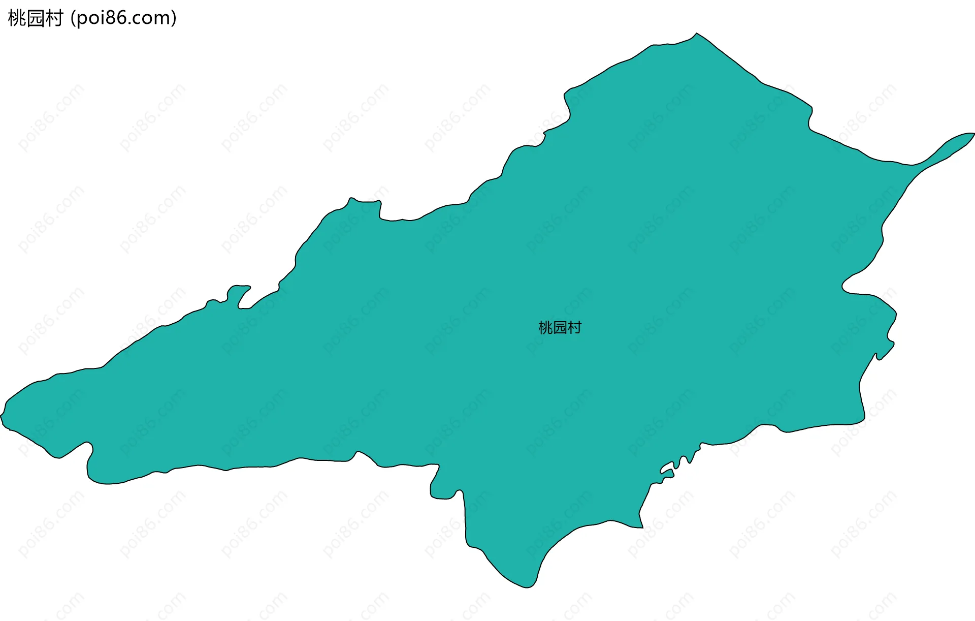 桃园村边界地图