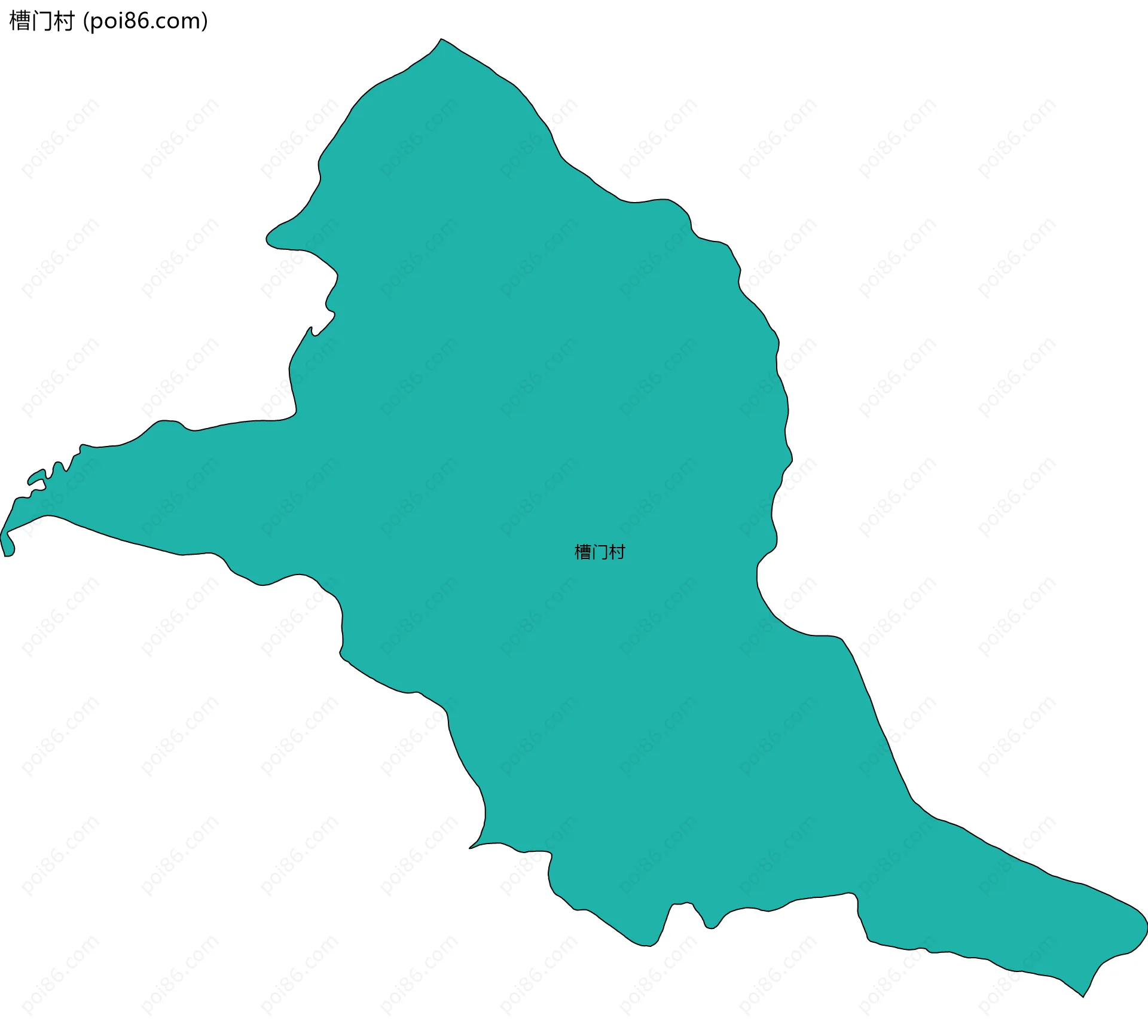 槽门村边界地图