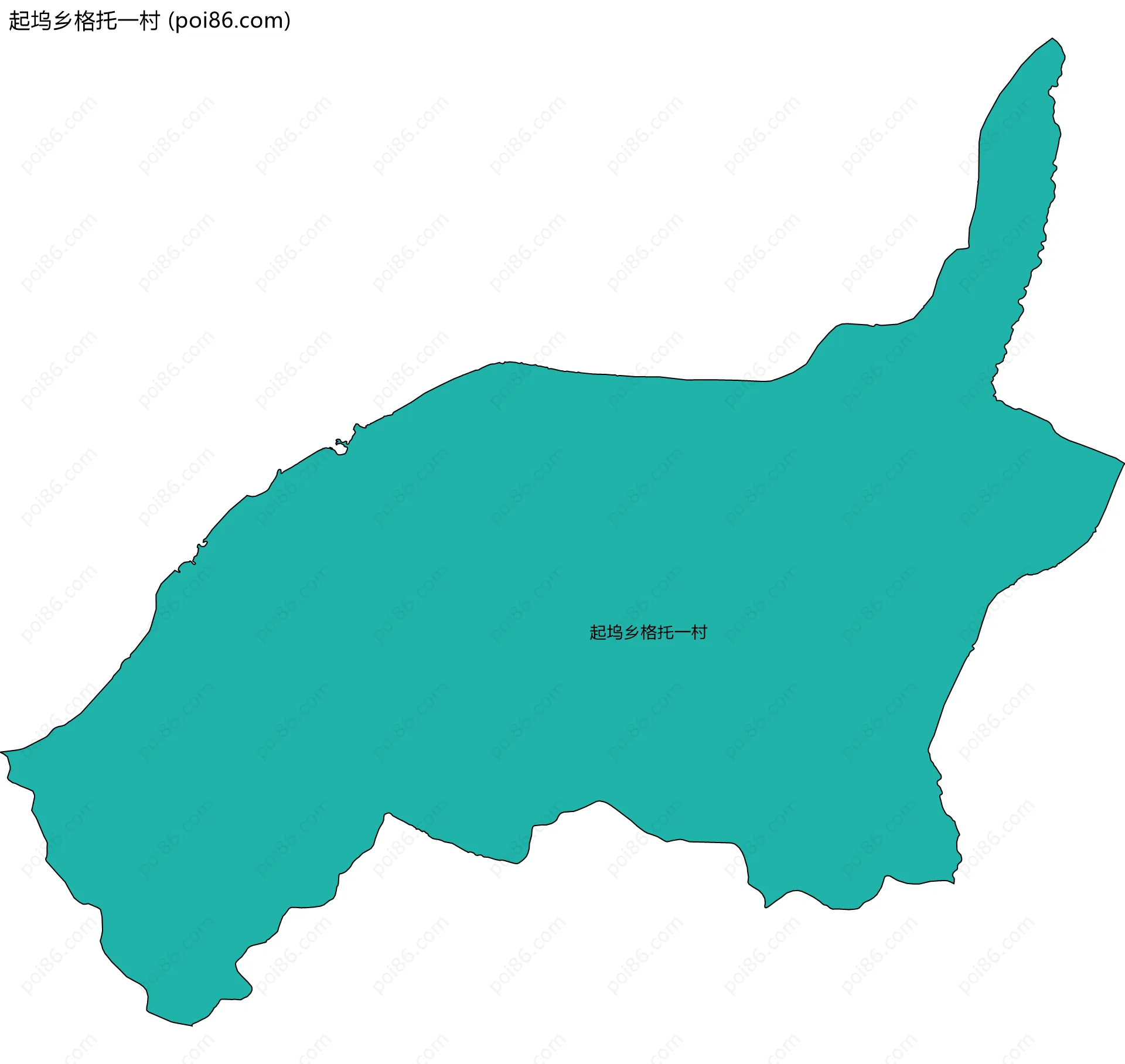起坞乡格托一村边界地图
