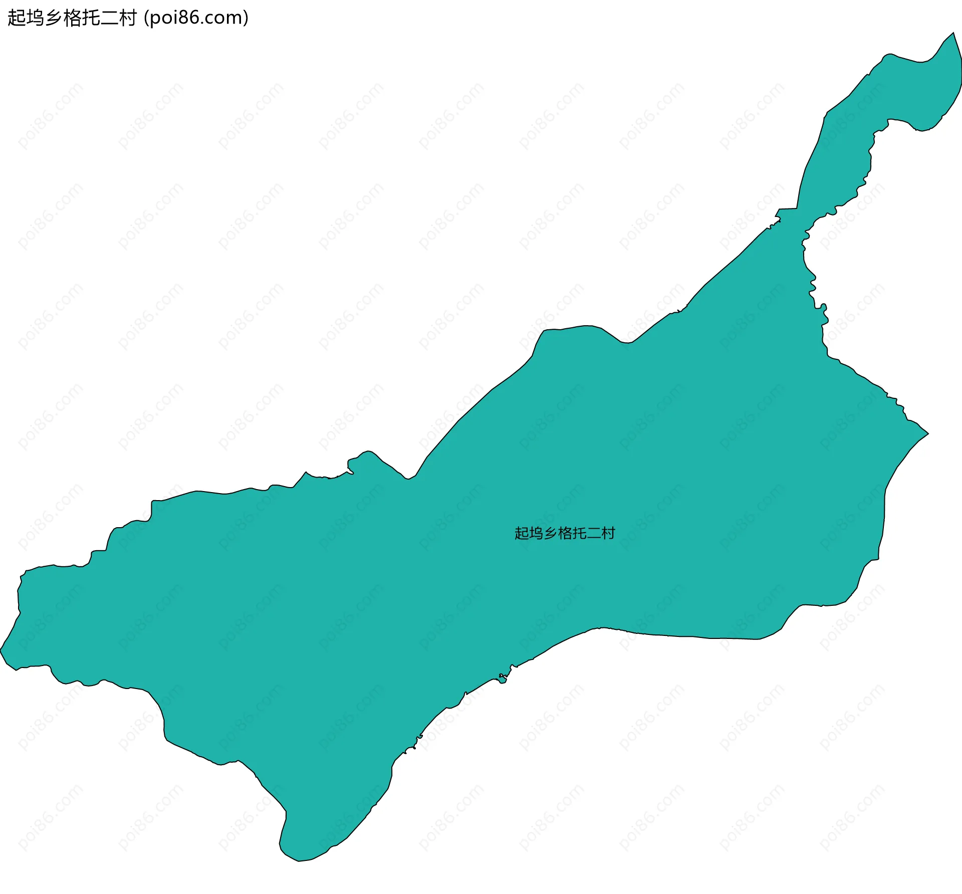 起坞乡格托二村边界地图