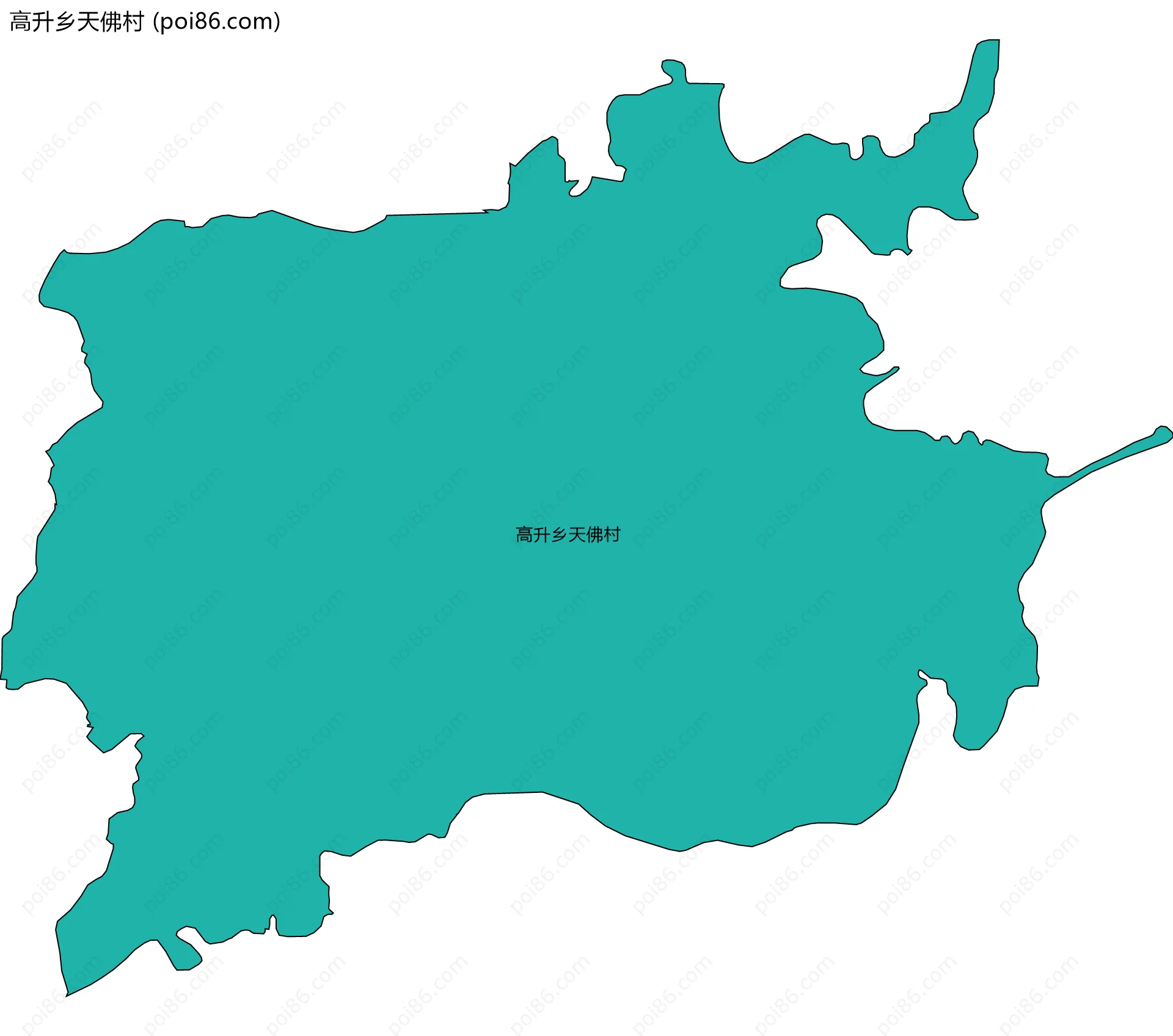 高升乡天佛村边界地图