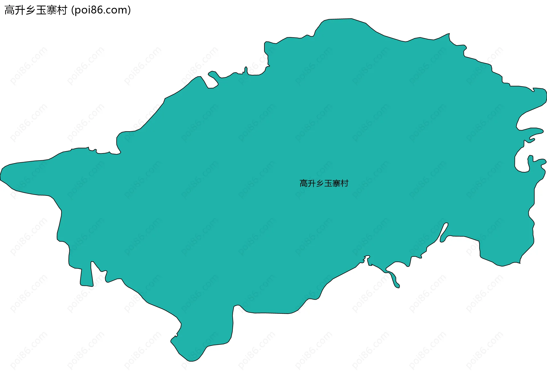 高升乡玉寨村边界地图