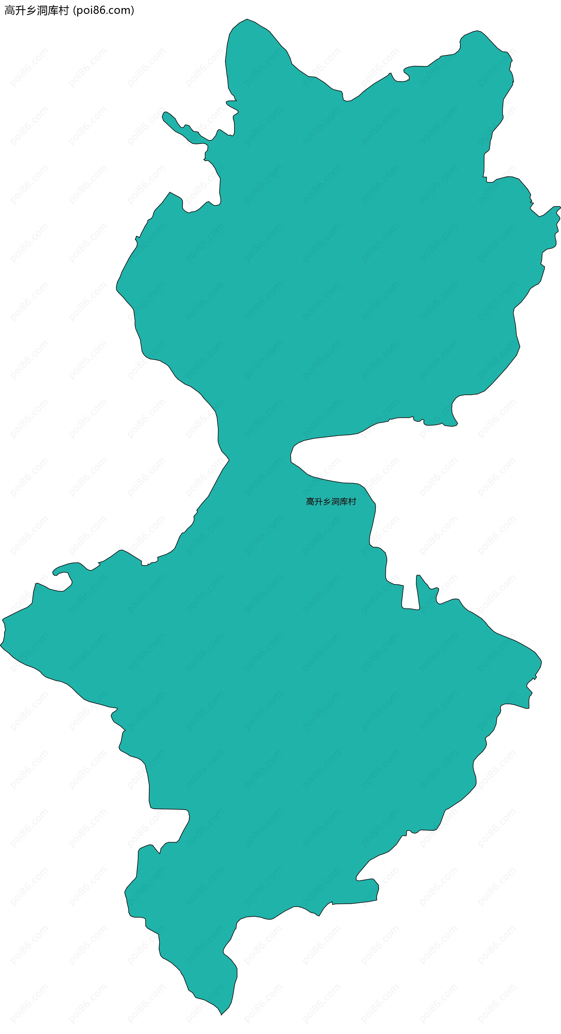 高升乡洞库村边界地图